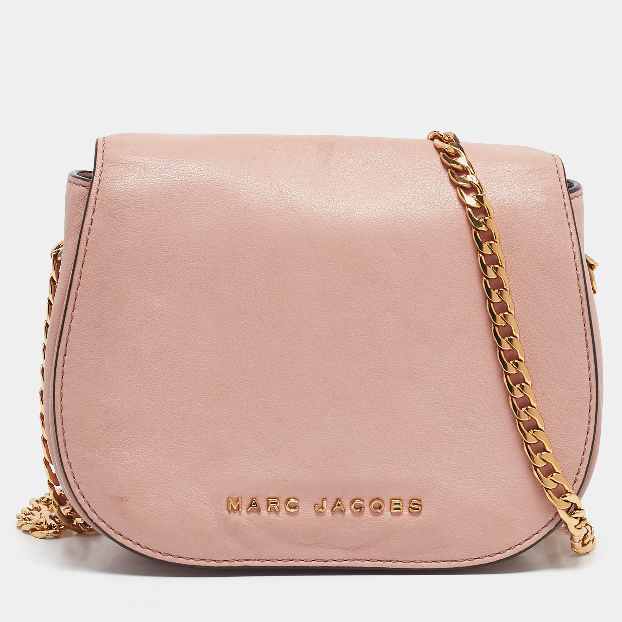 Marc Jacobs Light Pink Leather Avenue Chain Crossbody Bag