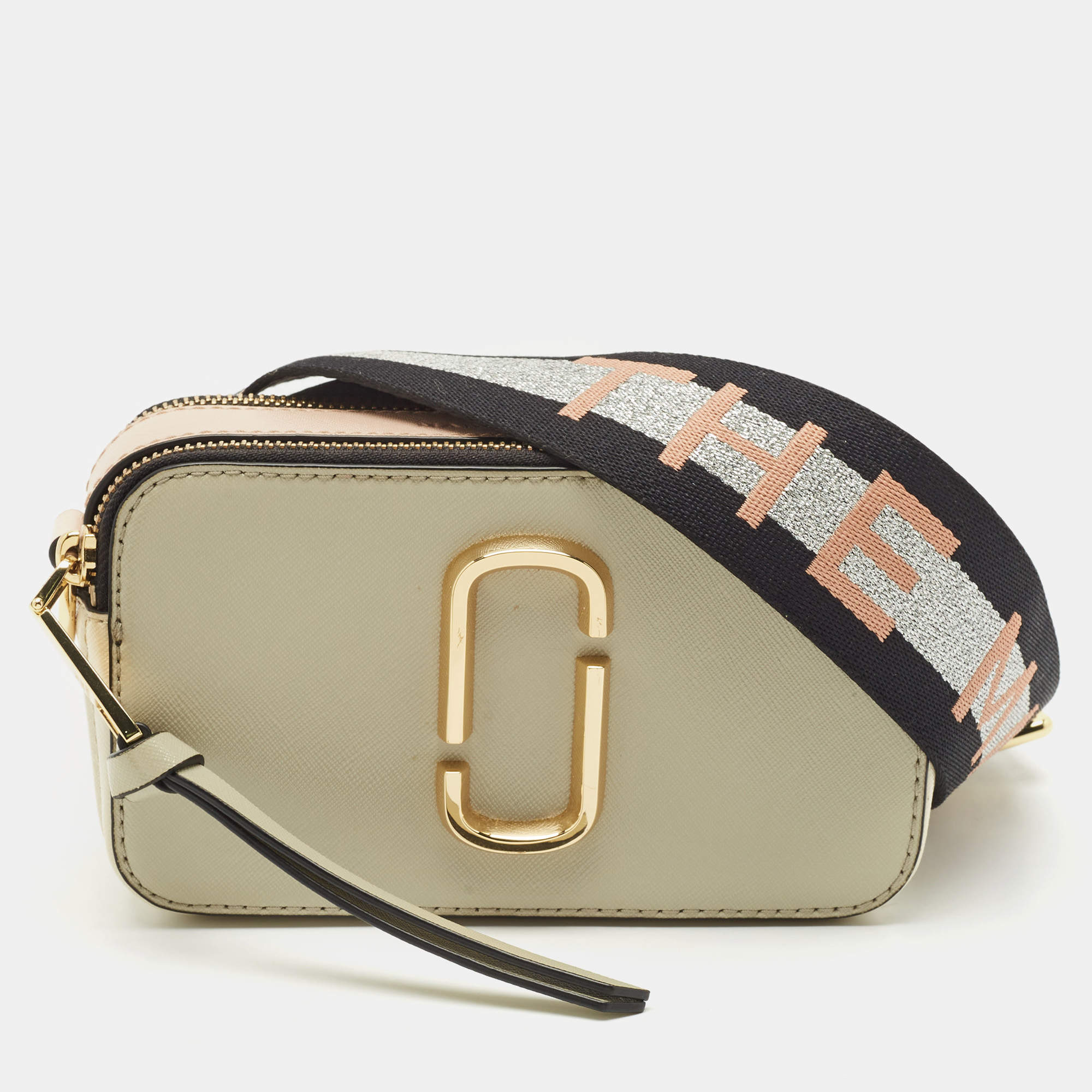 Pre Owned Marc Jacobs Tricolor Patent Leather Snapshot Camera Crossbody Bag