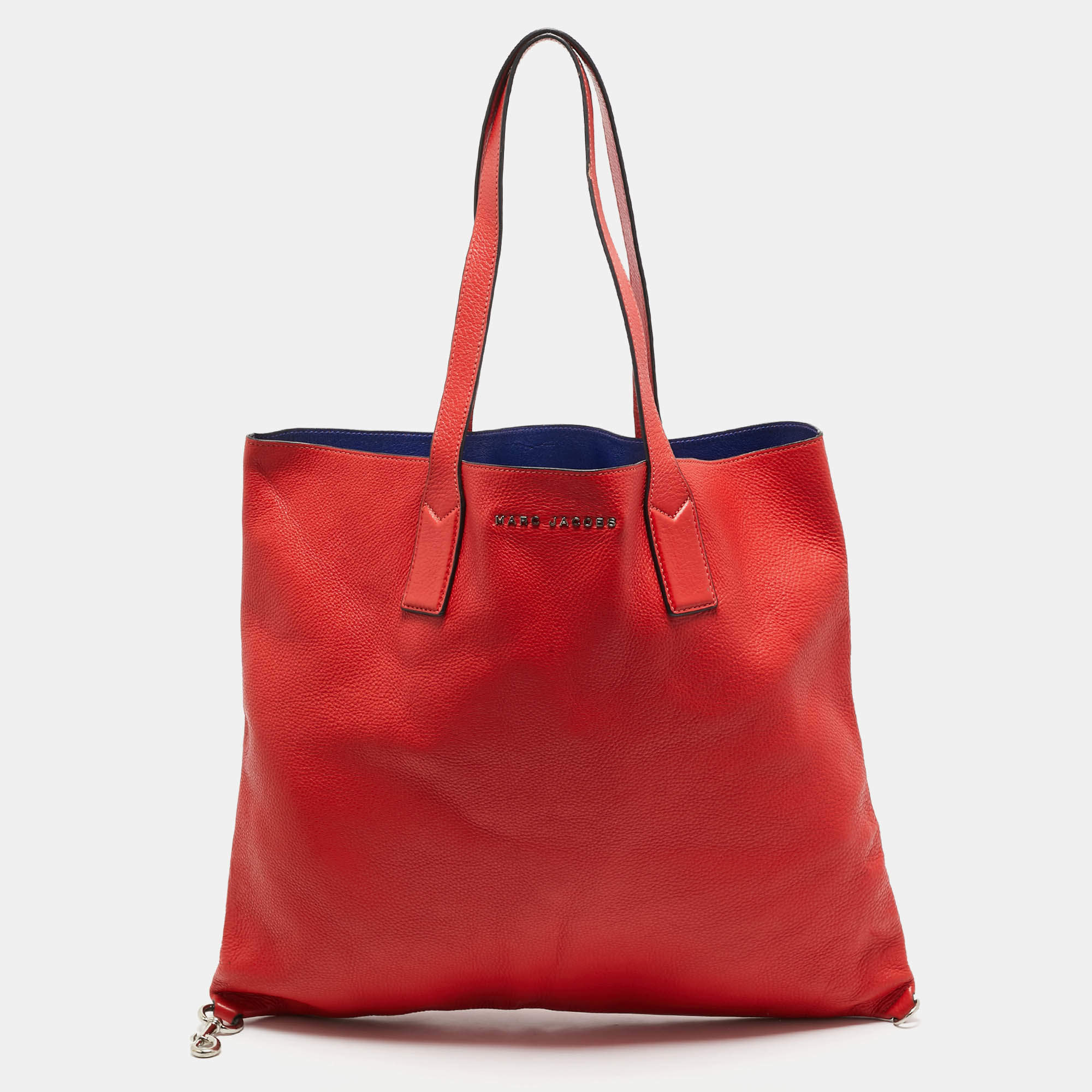 Marc Jacobs Red Faux Leather The Wingman Soft Tote