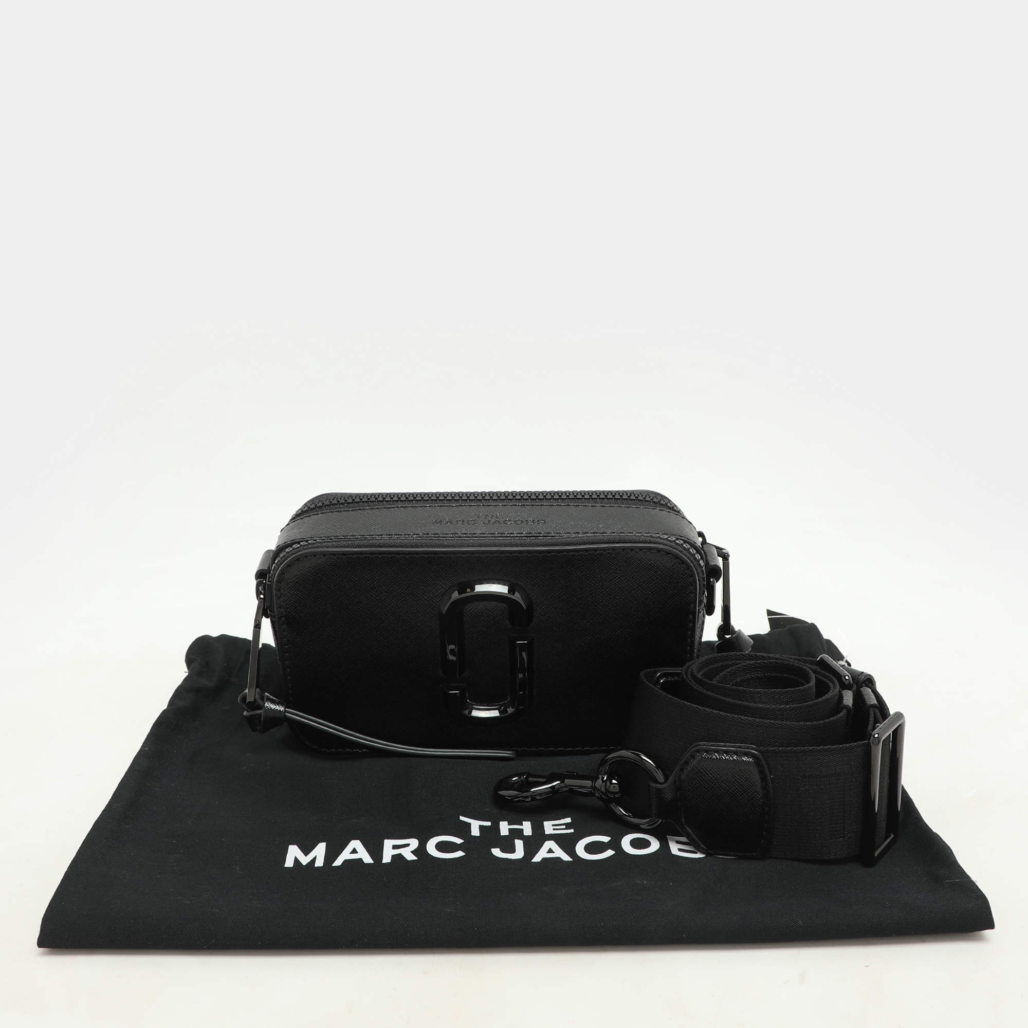 Pre Owned Marc Jacobs Black Patent Leather Snapshot Camera Crossbody Bag
