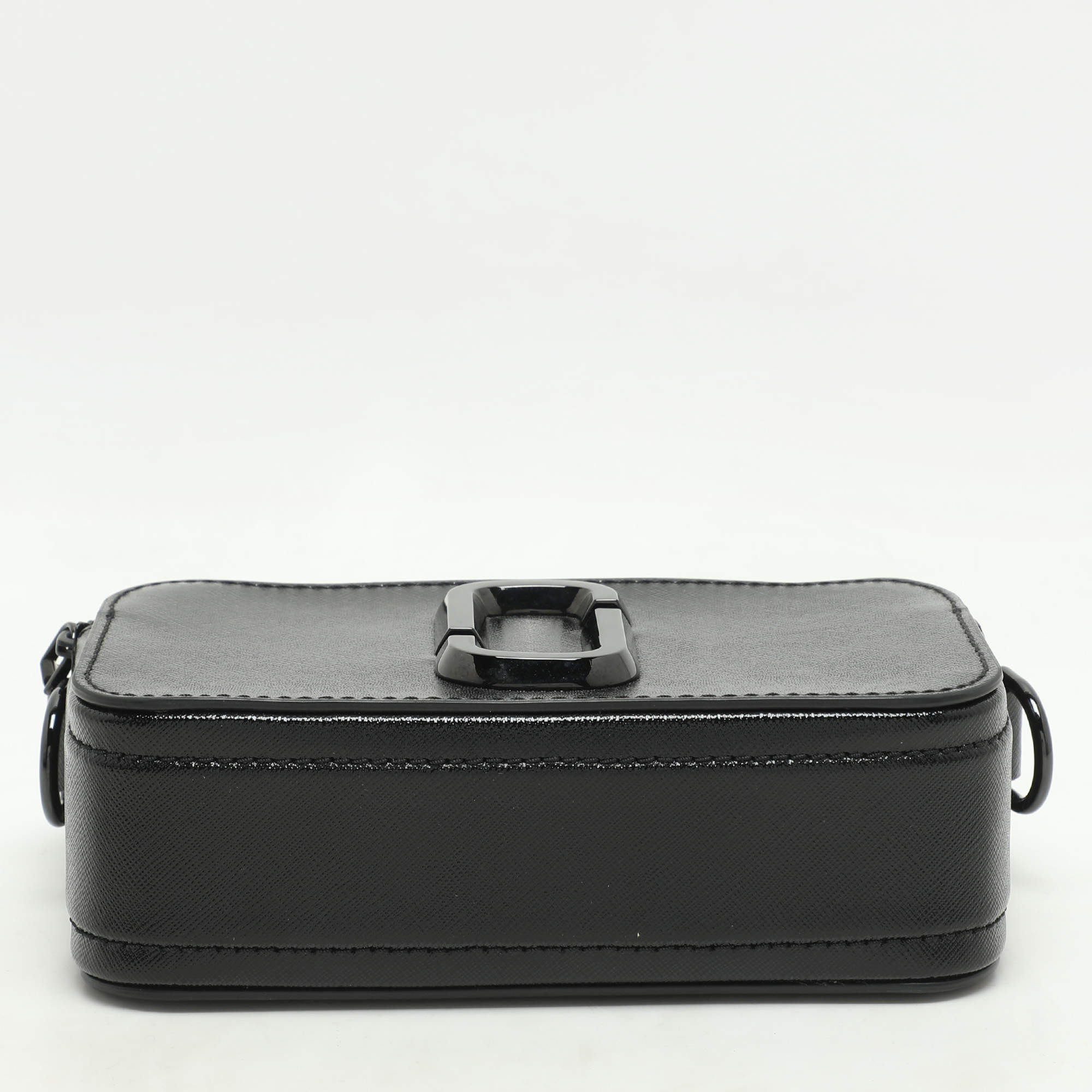 Pre Owned Marc Jacobs Black Patent Leather Snapshot Camera Crossbody Bag