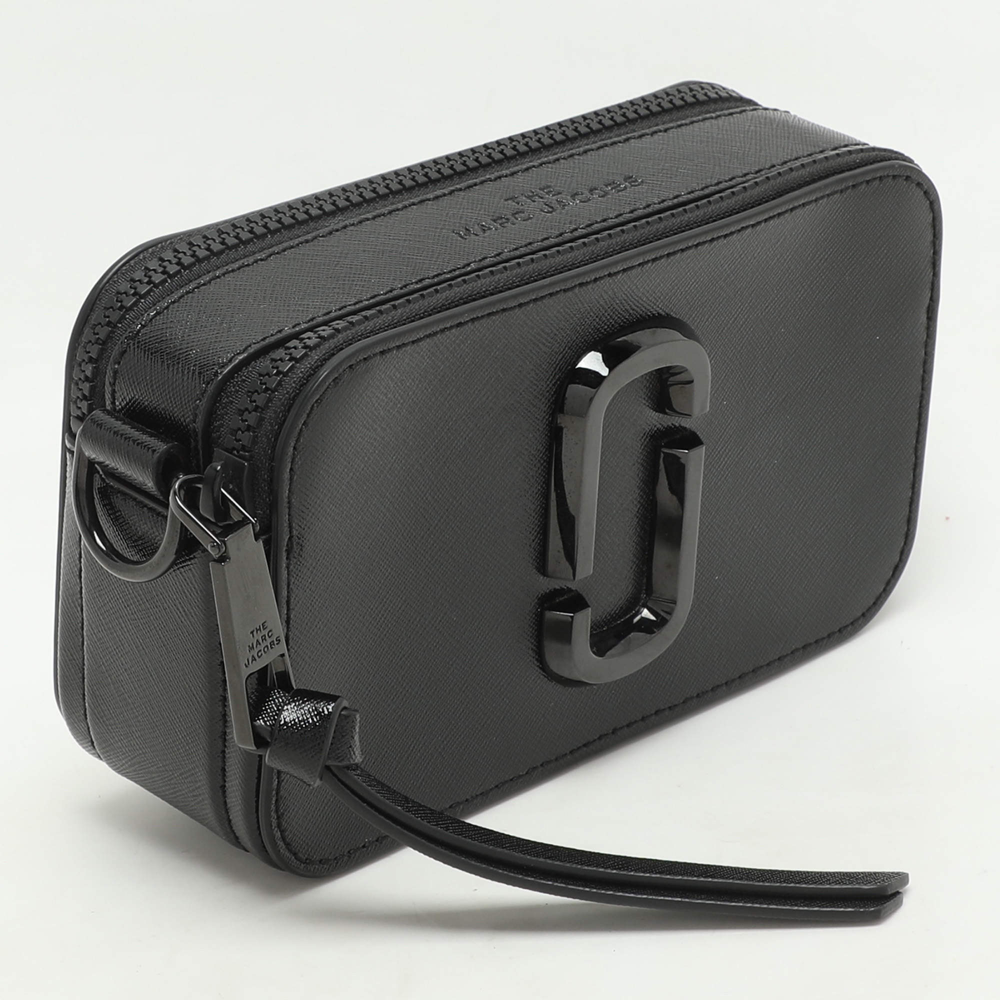 Pre Owned Marc Jacobs Black Patent Leather Snapshot Camera Crossbody Bag