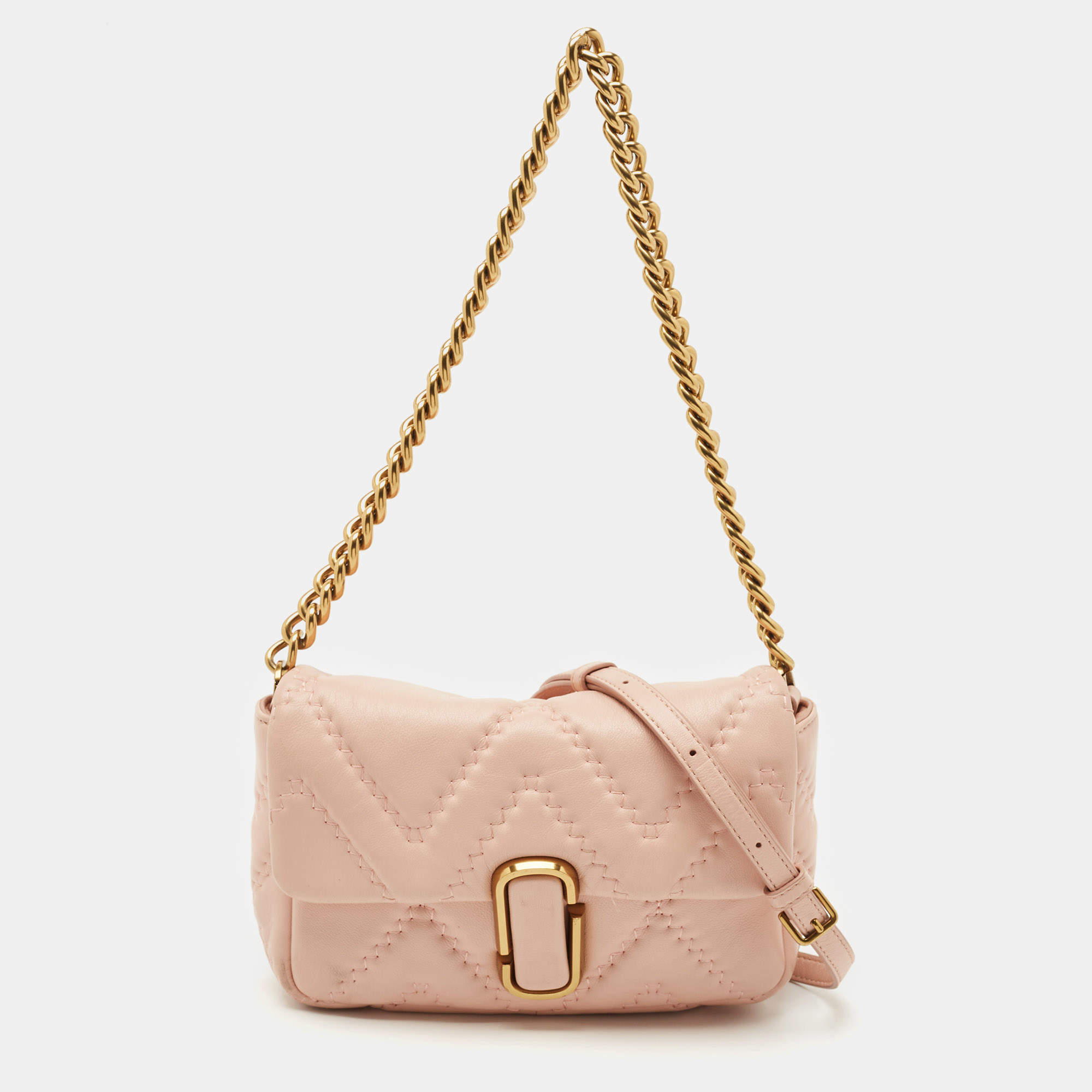 Marc Jacobs Pink Quilted Leather The J Marc Shoulder Bag