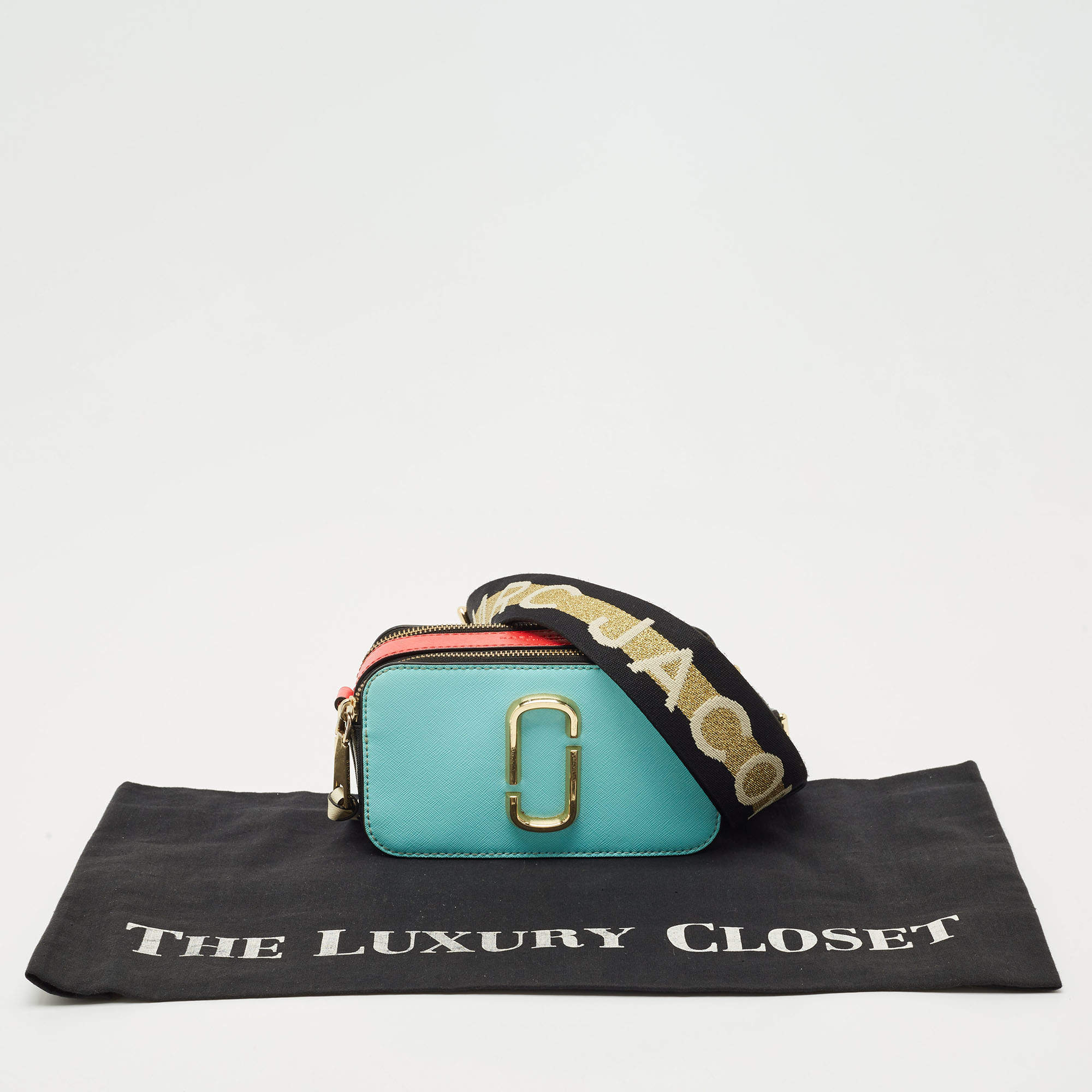 Pre Owned Marc Jacobs Tricolor Patent Leather Snapshot Camera Crossbody Bag