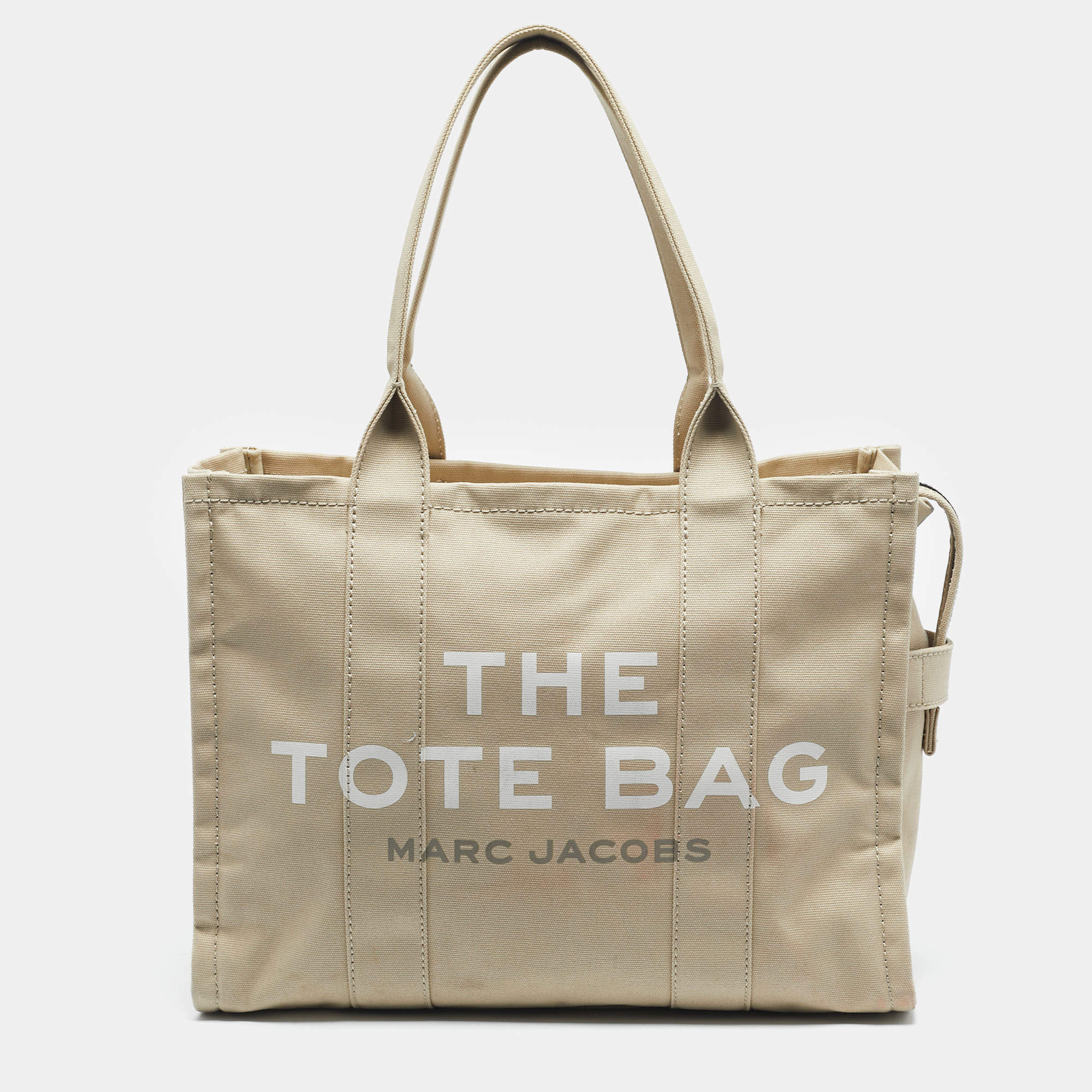 Pre Owned Marc Jacobs Beige Canvas Large The Tote Bag