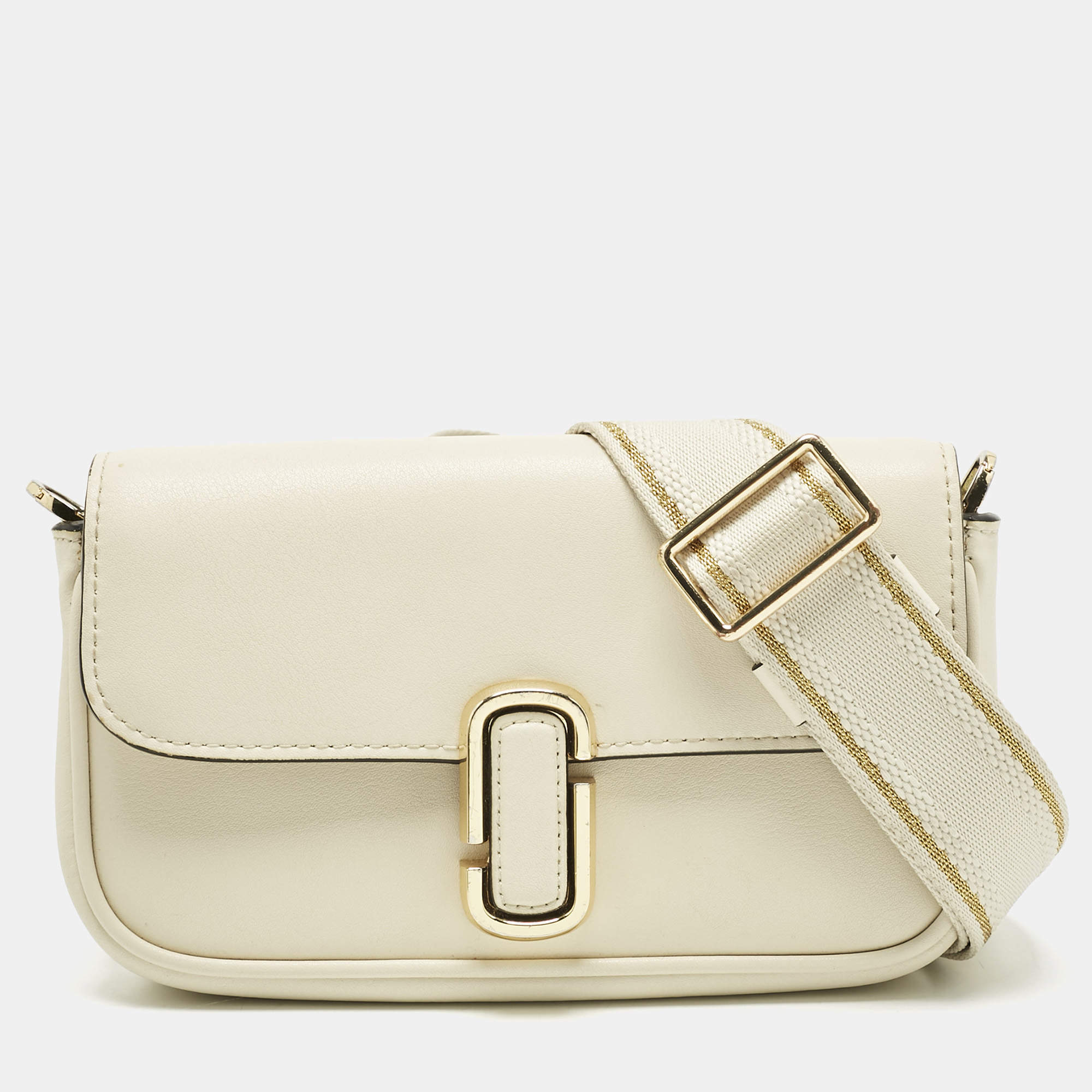 Pre Owned Marc Jacobs White Leather Mini The J Marc Shoulder Bag