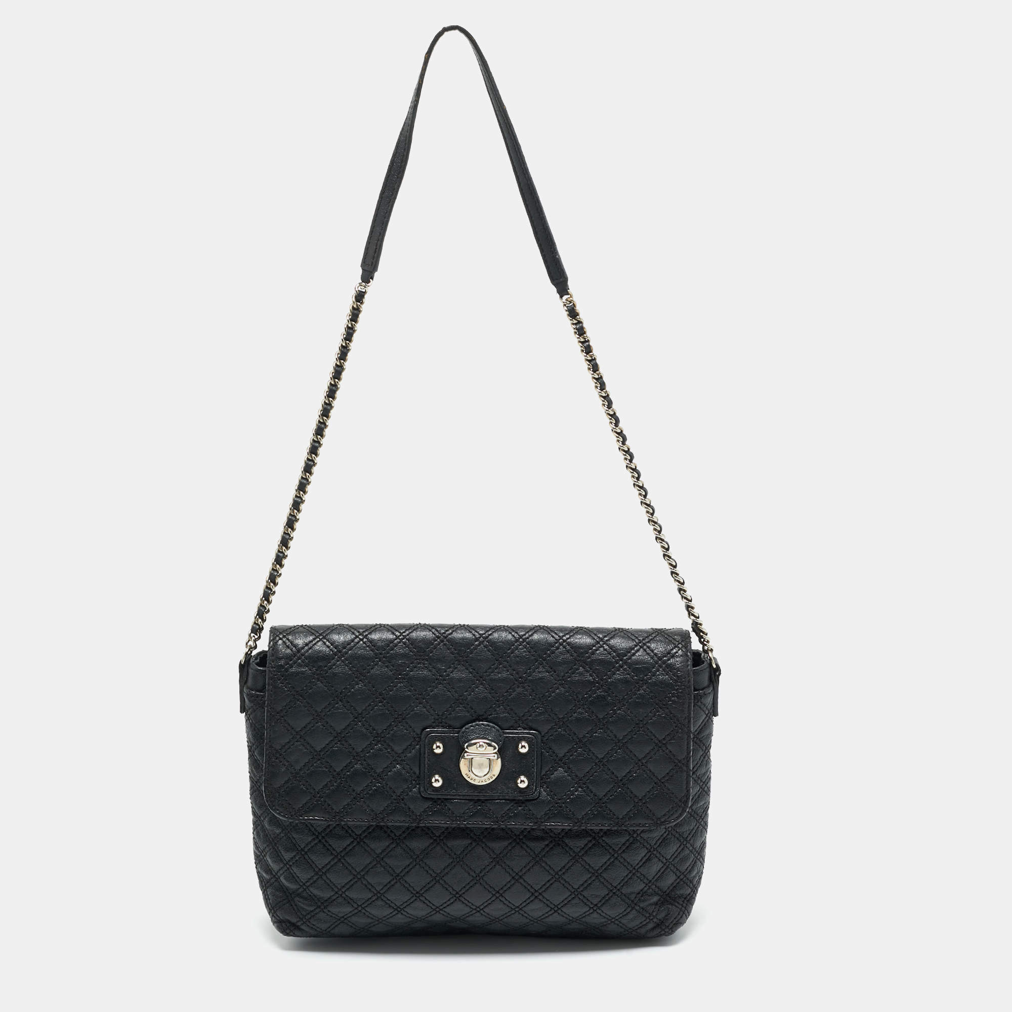 Pre Owned Marc Jacobs Black Quilted Leather The XL Shoulder Bag