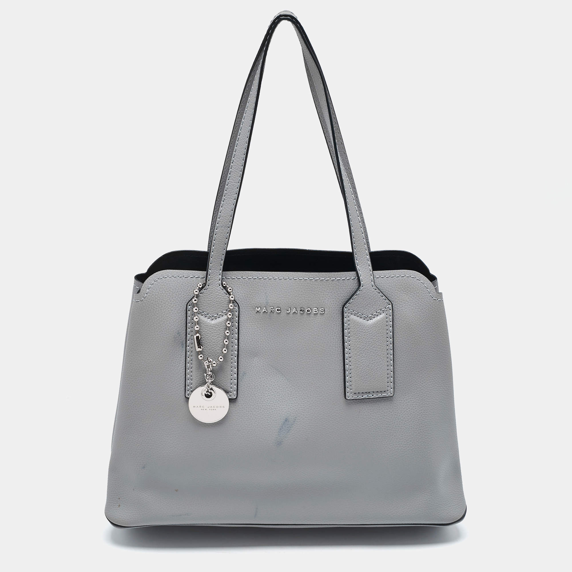 Pre Owned Marc Jacobs Grey Leather The Editor Tote
