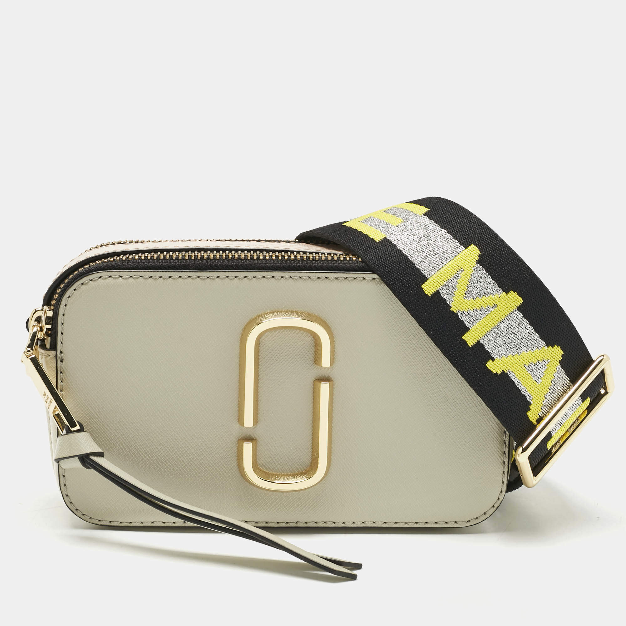 Pre Owned Marc Jacobs Tricolor Patent Leather Snapshot Camera Crossbody Bag