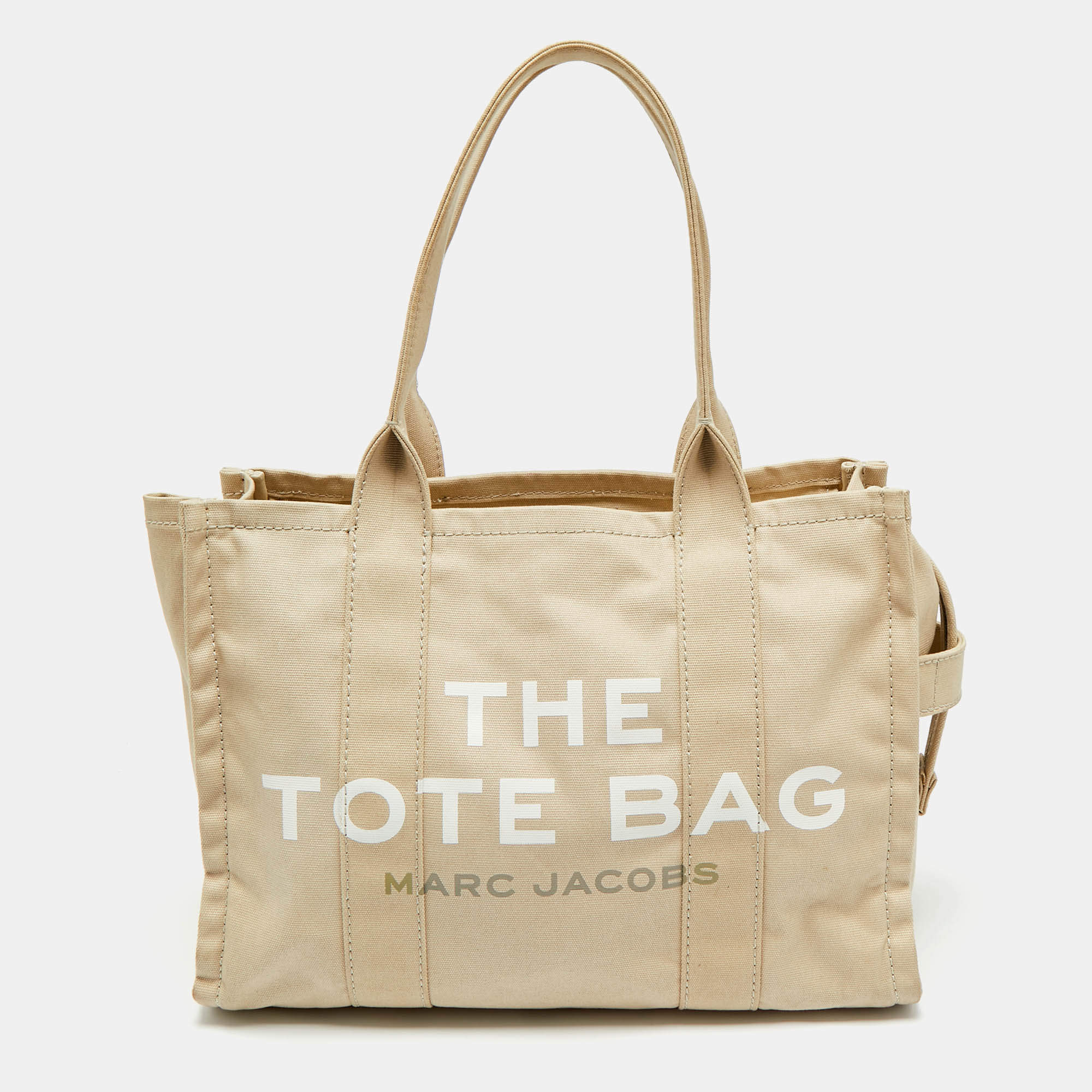 Pre Owned Marc Jacobs Beige Canvas Large The Tote Bag