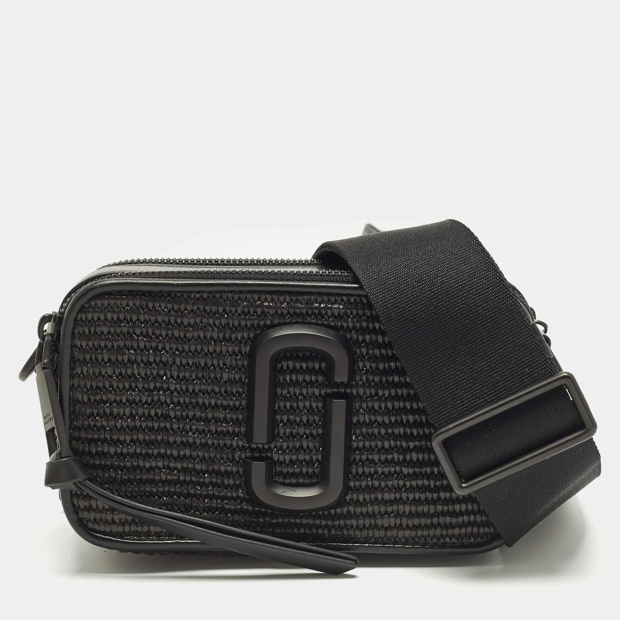 Pre Owned حقيبة كروس مارك جاكوبس سناب شوت كاميرا  جلد لامع كريمي/أسود