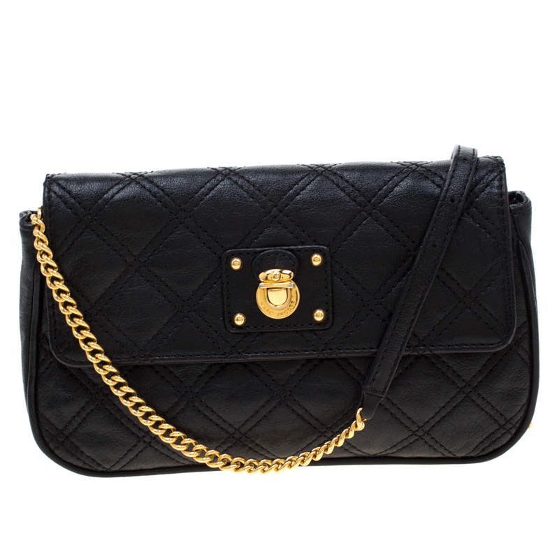 Marc Jacobs Black Quilted Leather Small Single Shoulder Bag