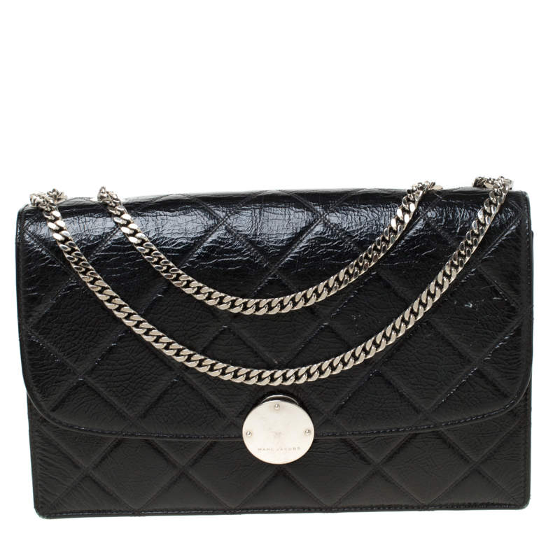 Pre Owned Marc Jacobs Black Quilted Shoulder Bag