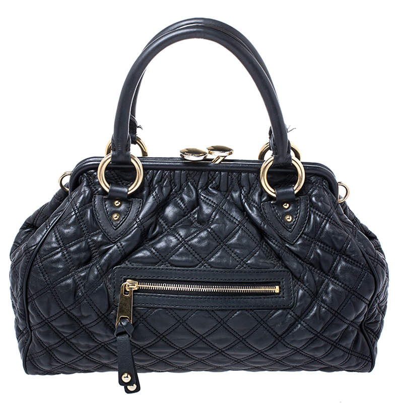 Marc Jacobs Black Quilted Leather Stam Satchel Marc Jacobs | The Luxury ...