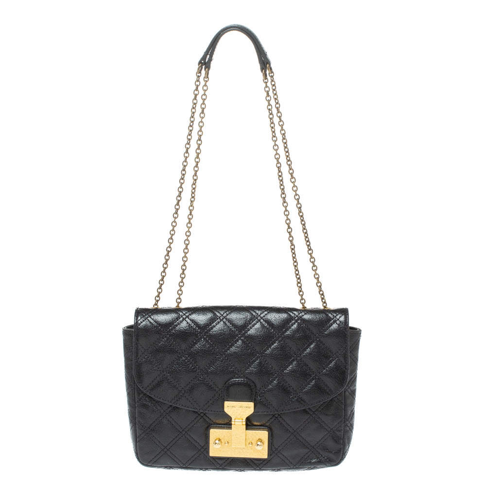 Pre Owned Marc Jacobs Quilted Leather Baroque Shoulder Bag