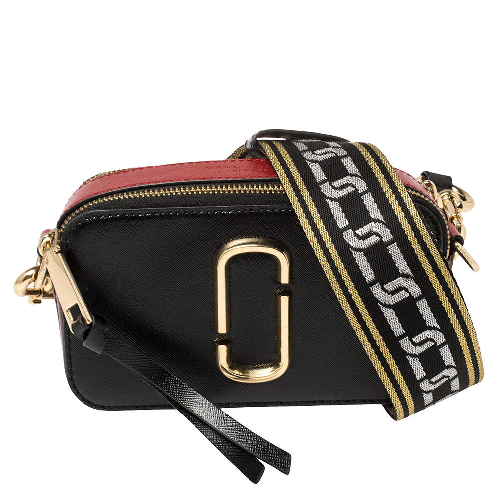 Pre Owned Marc Jacobs Tri Color Leather Snapshot Camera Crossbody Bag