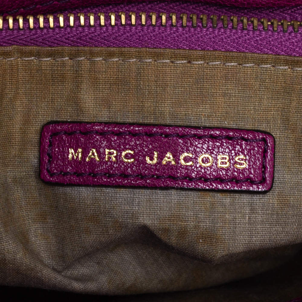 Pre Owned Marc Jacobs Dark Magenta Quilted Leather Single Shoulder Bag
