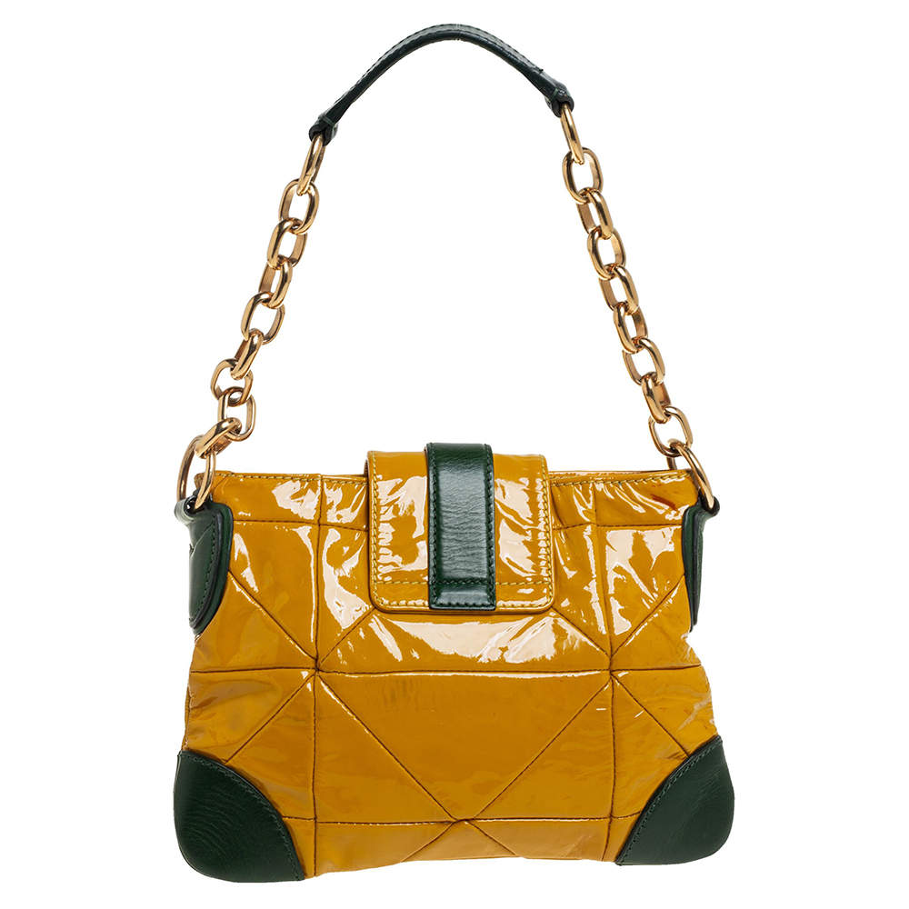 MIU MIU 2-Way Crossbody Bag Mustard