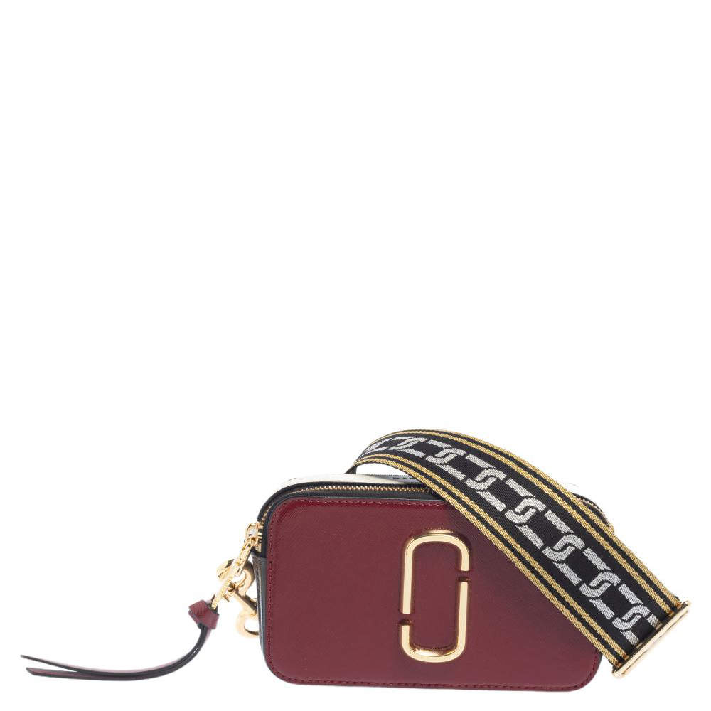 Pre Owned Marc Jacobs Tri Color Leather Snapshot Camera Crossbody Bag