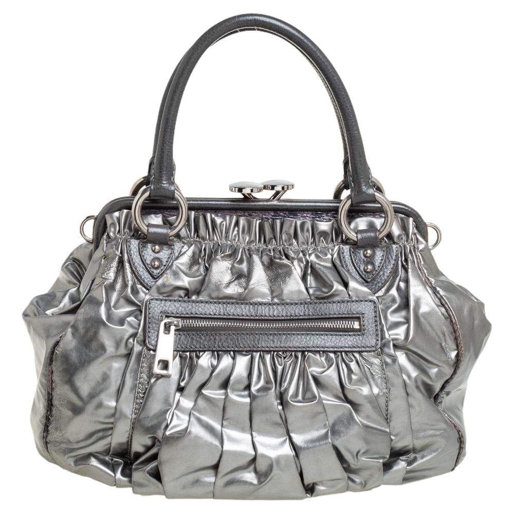 Marc Jacobs Shoulder Bag In Black And White Leather in Metallic