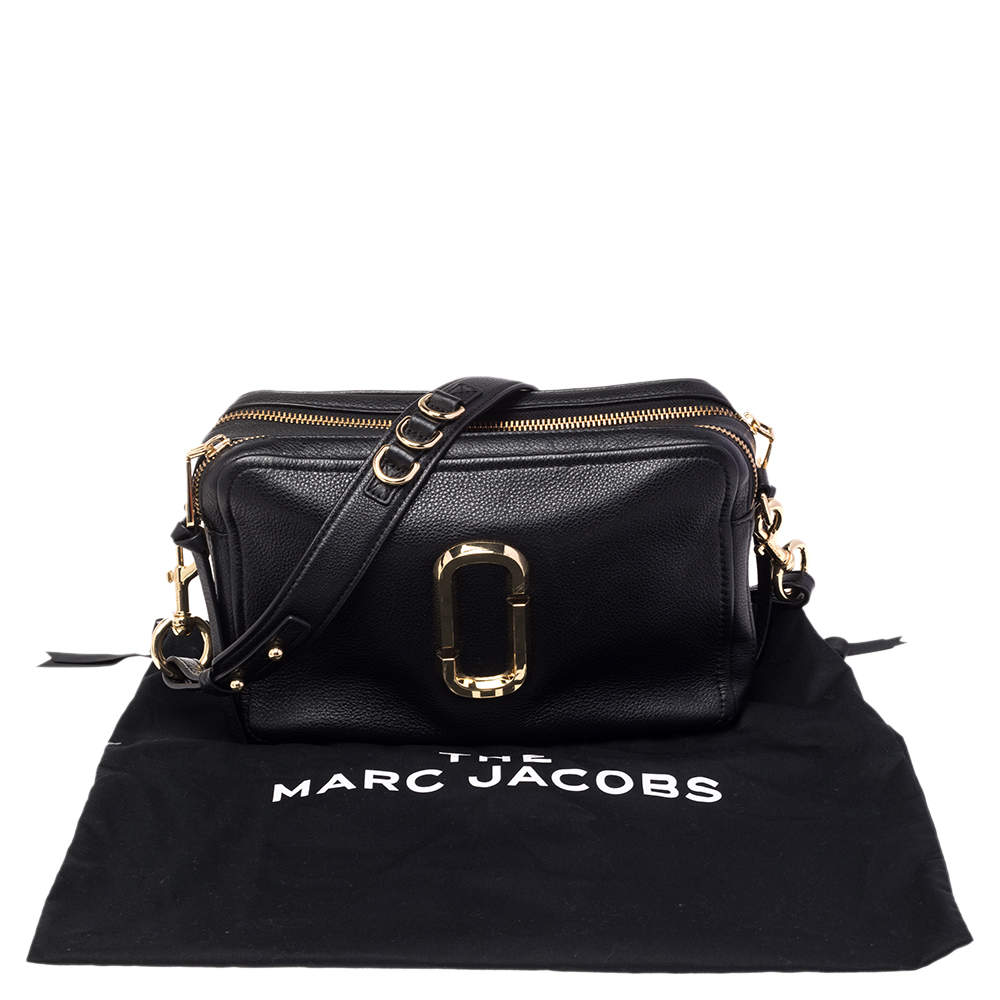 MARC JACOBS: The Softshot bag in hammered leather - Black