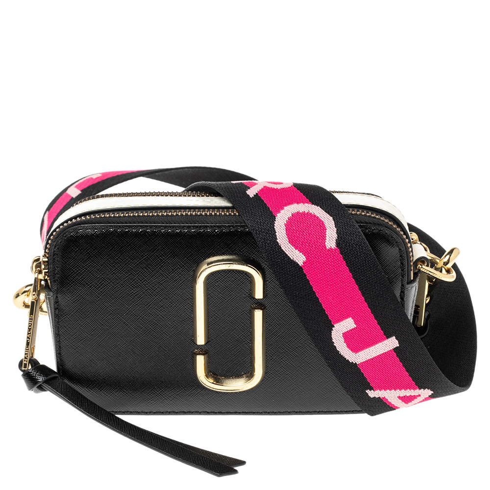Pre Owned Marc Jacobs Tri Color Leather Snapshot Camera Crossbody Bag
