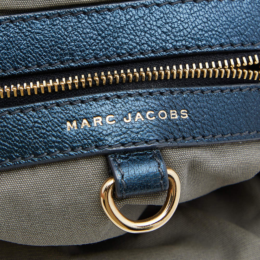 MARC JACOBS Quilted Leather Stam Petrol Blue 22047