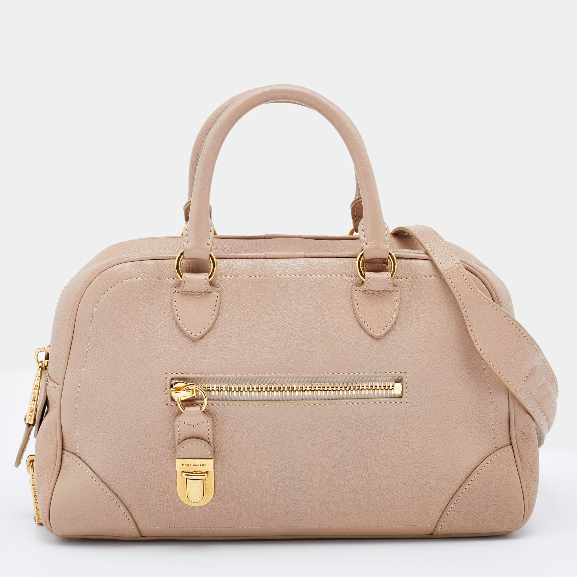 Pre Owned Marc Jacobs Beige Leather Small Venetia Satchel