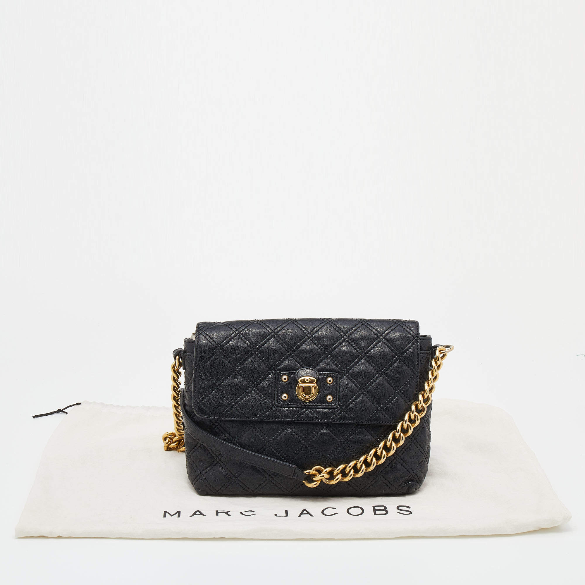 Marc Jacobs Black Quilted Leather Flap Chain Shoulder Bag at 1stDibs  marc  jacobs quilted bag with gold chain, marc jacobs black bag with gold chain, marc  jacobs pearl bag