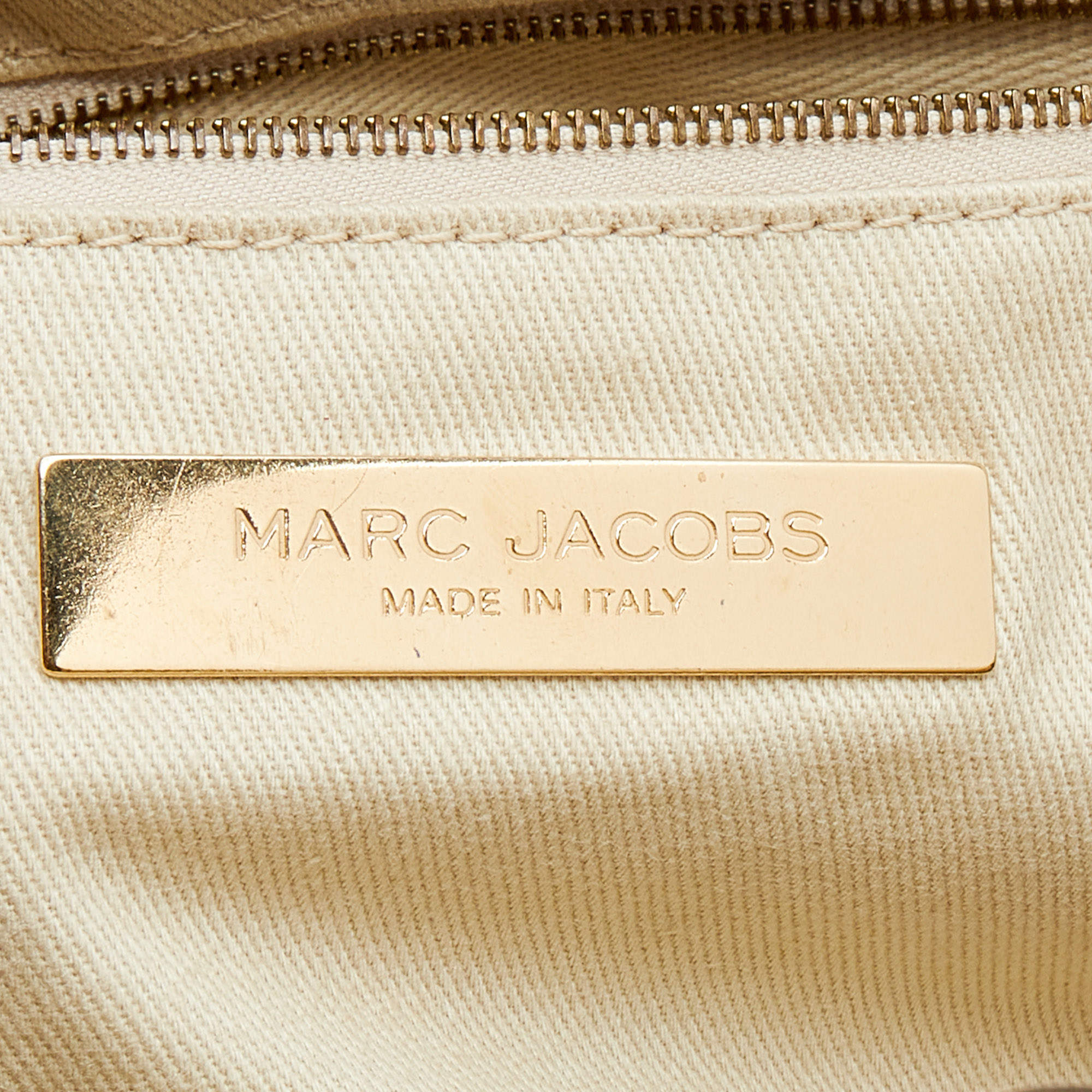 Pre Owned Marc Jacobs Grey Quilted Leather Stam Satchel