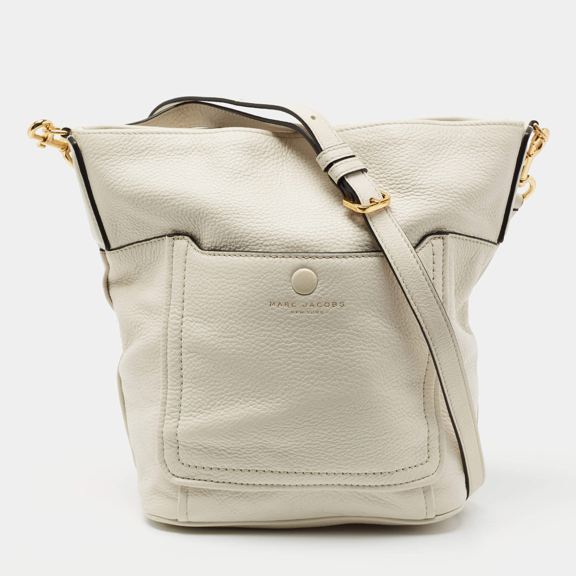 Marc Jacobs Off White Leather Crossbody Bag
