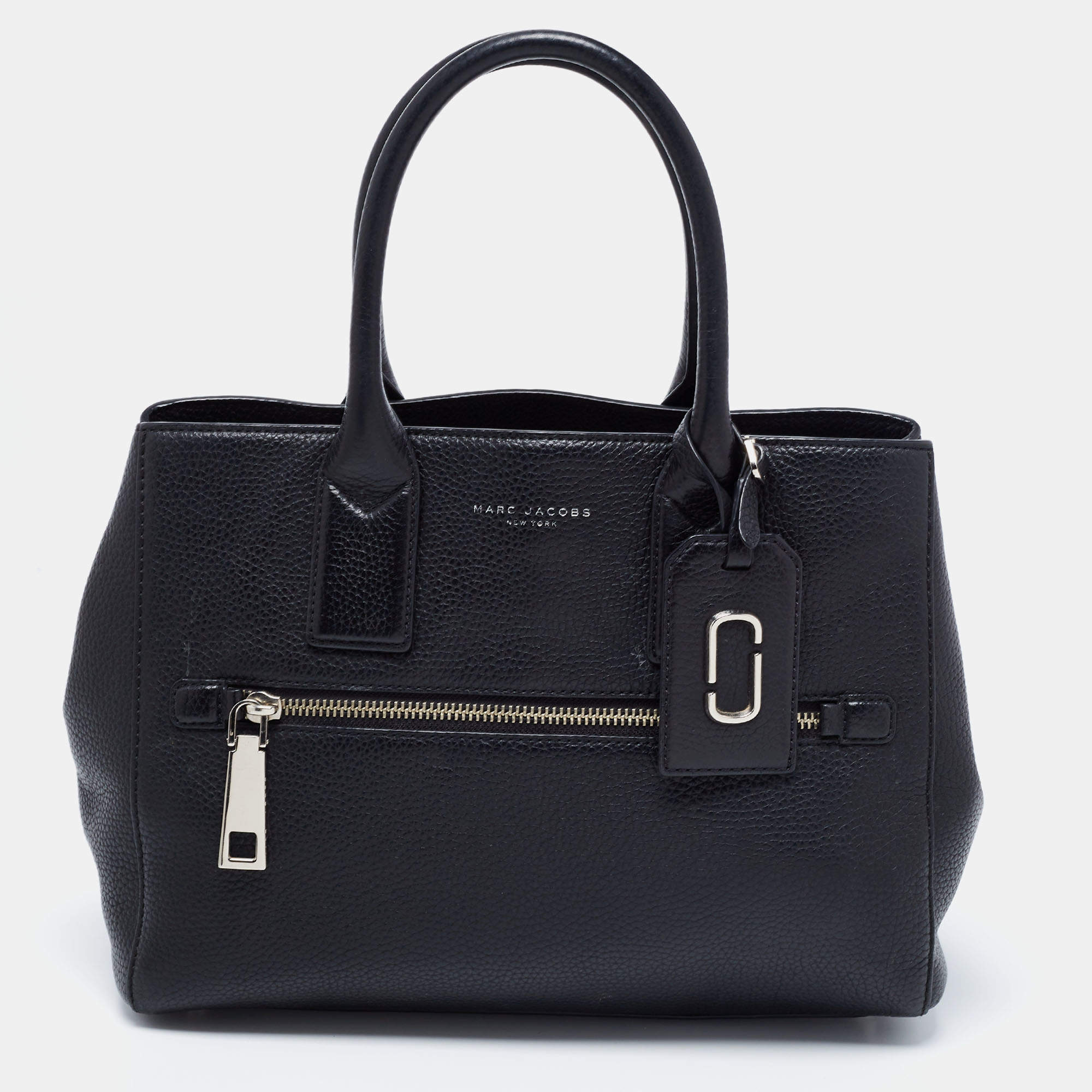 Pre Owned Marc Jacobs Black Leather Tote