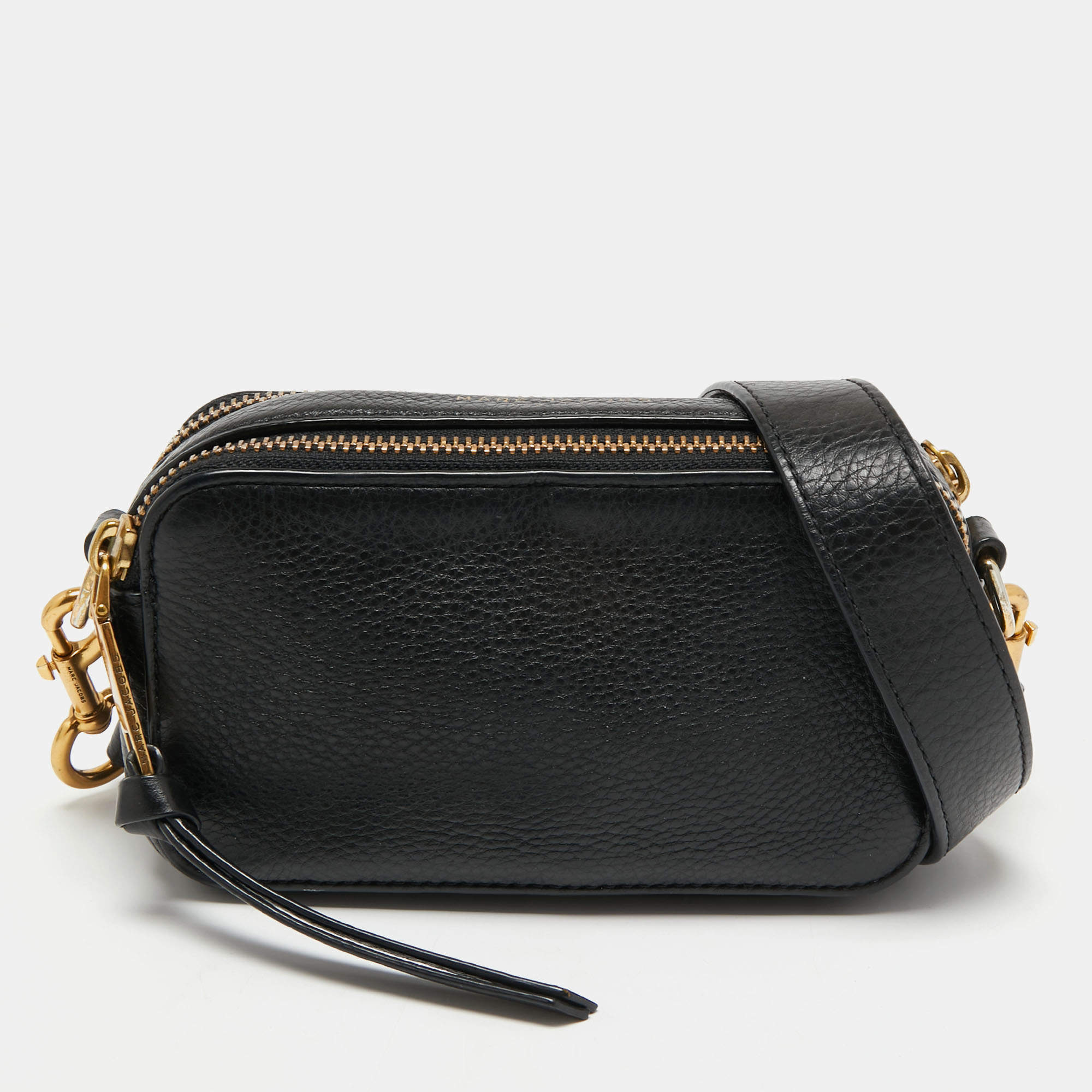 Pre Owned Marc Jacobs Black Leather Camera Crossbody Bag