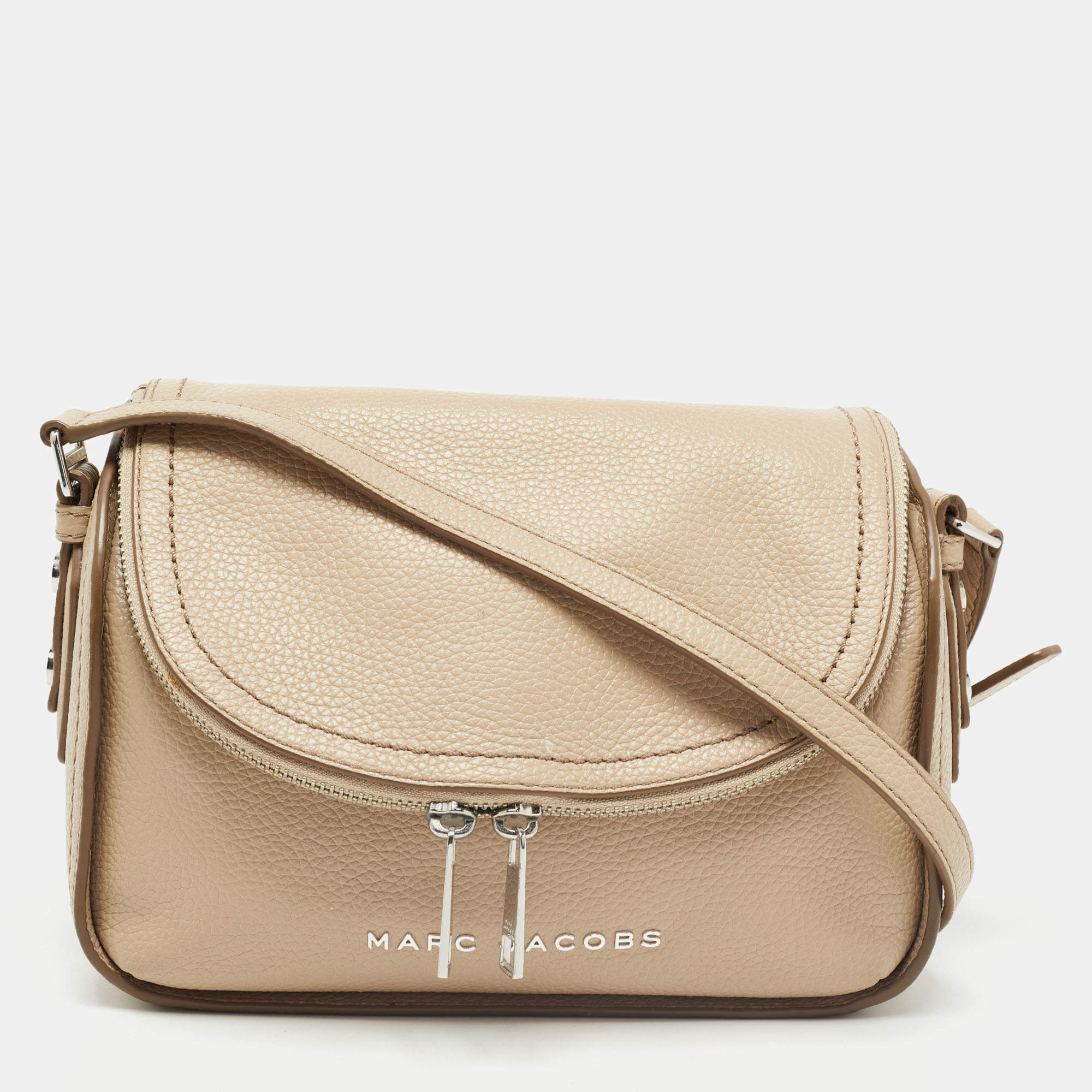 Pre Owned Marc Jacobs Beige Leather Groovee Shoulder Bag