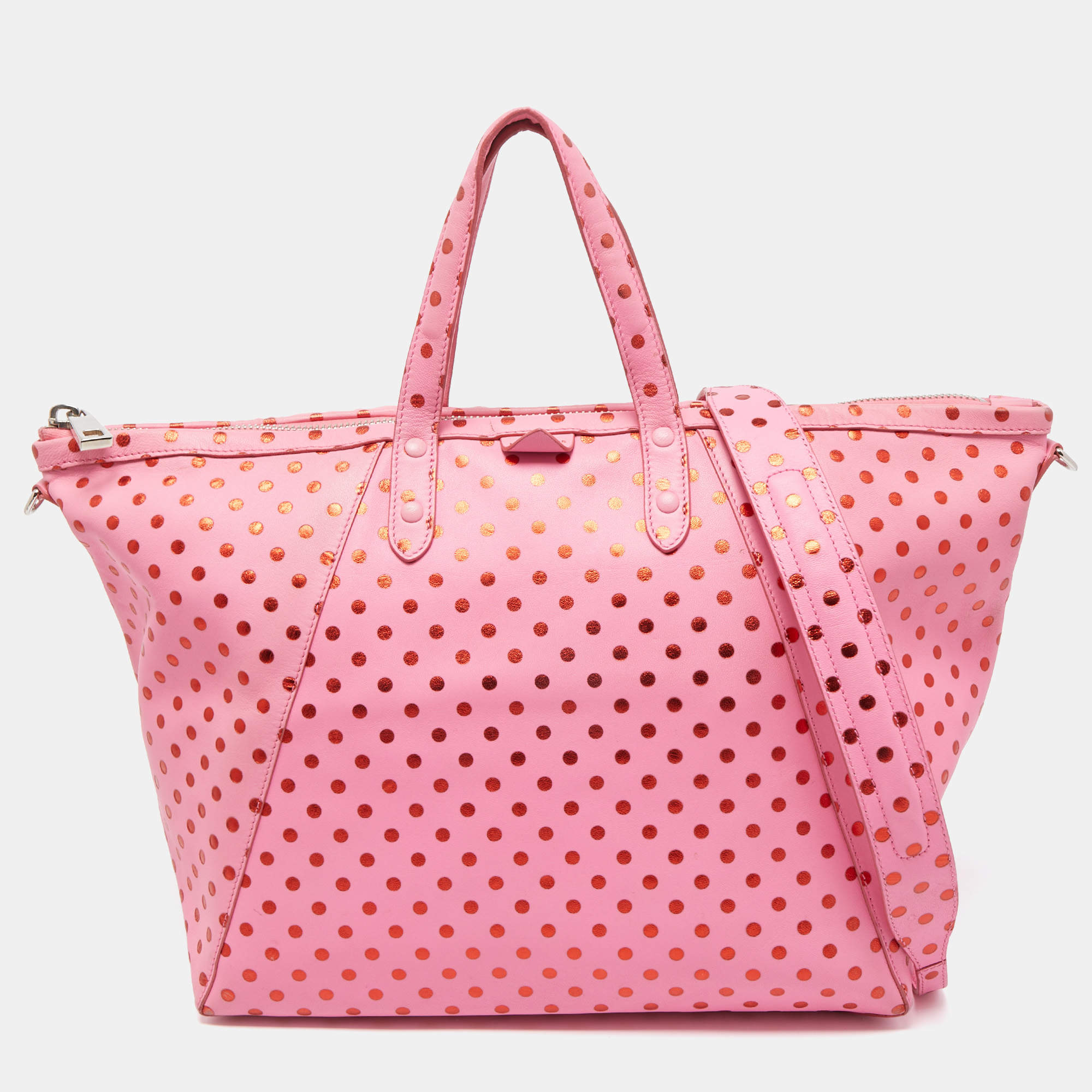 Marc Jacobs Pink Leather Polka Dot Zip Tote Marc Jacobs | The Luxury Closet