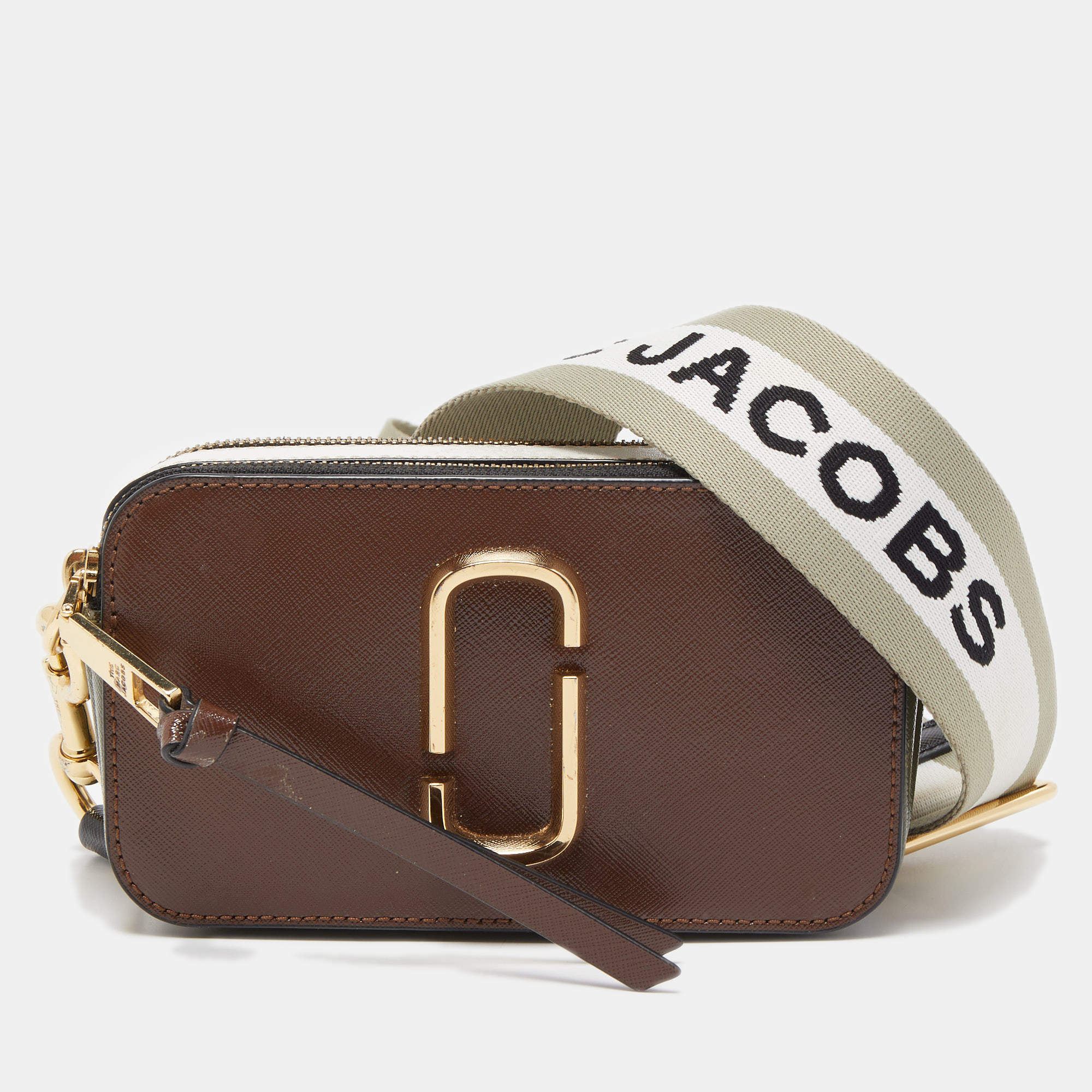 MARC JACOBS: The Snapshot bag in tricolor saffiano leather - Apple