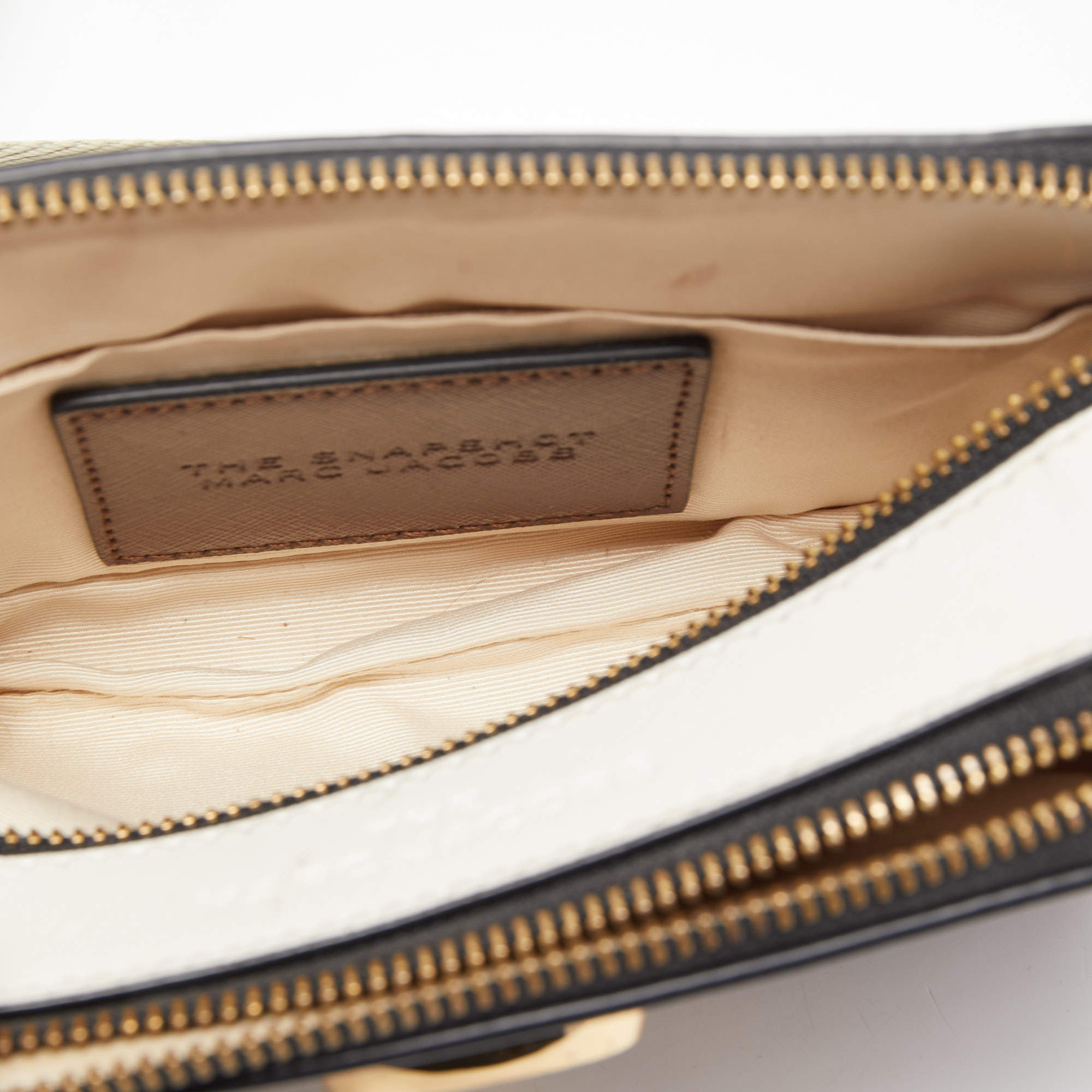 MARC JACOBS: The Snapshot bag in tricolor saffiano leather - Apple Green