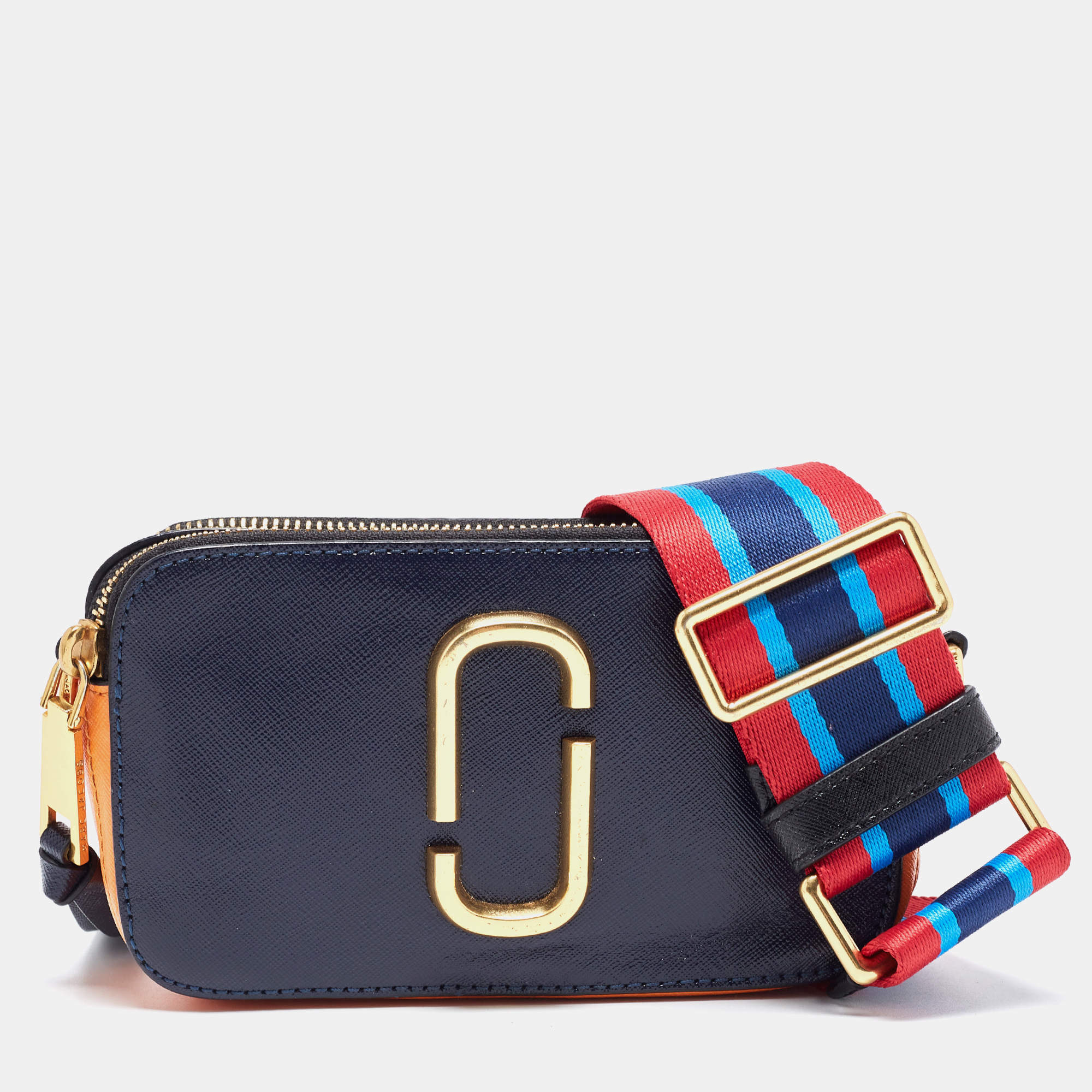 Marc Jacobs Tri Color Leather Snapshot Camera Crossbody Bag