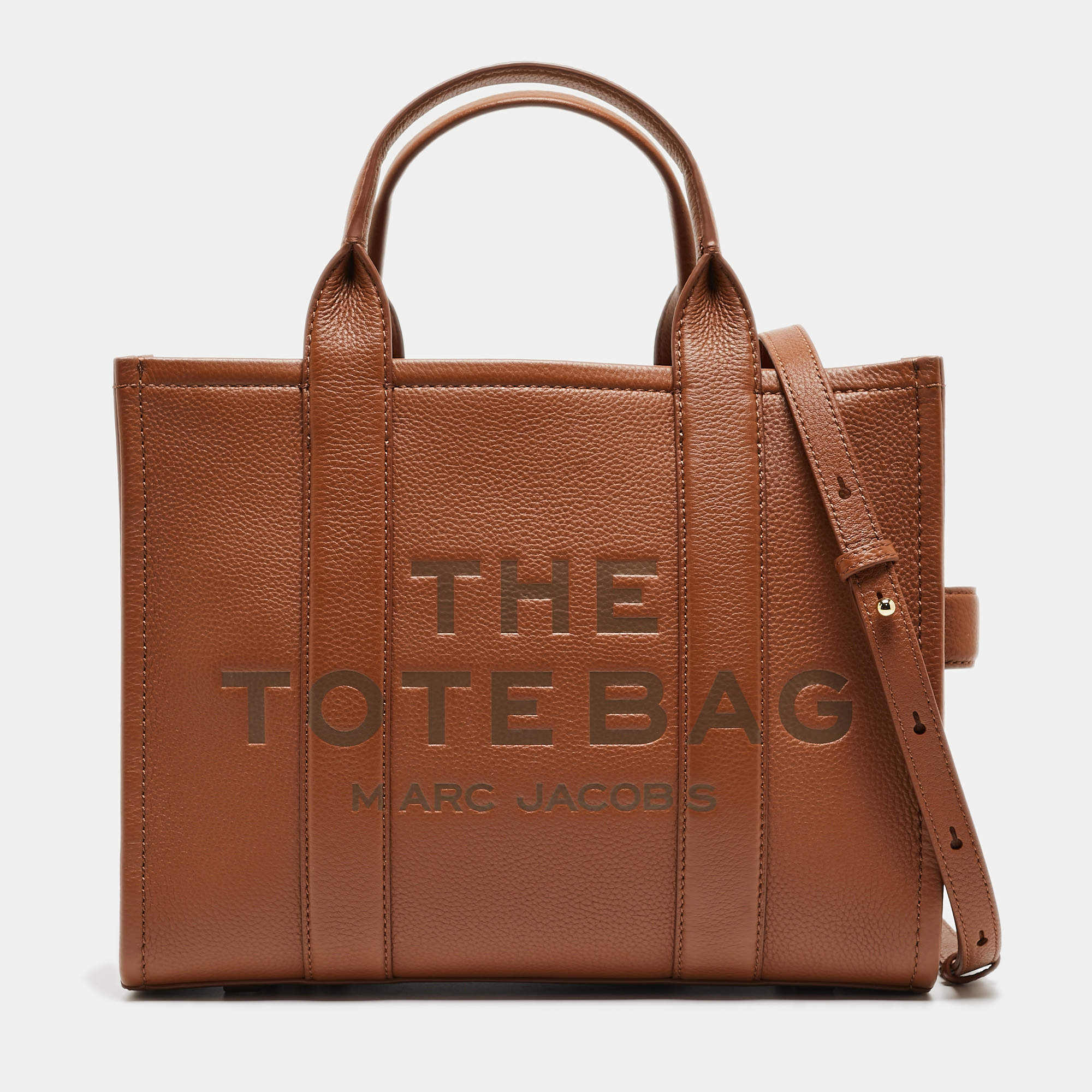 Pre Owned Marc Jacobs Brown Leather Medium The Tote Bag