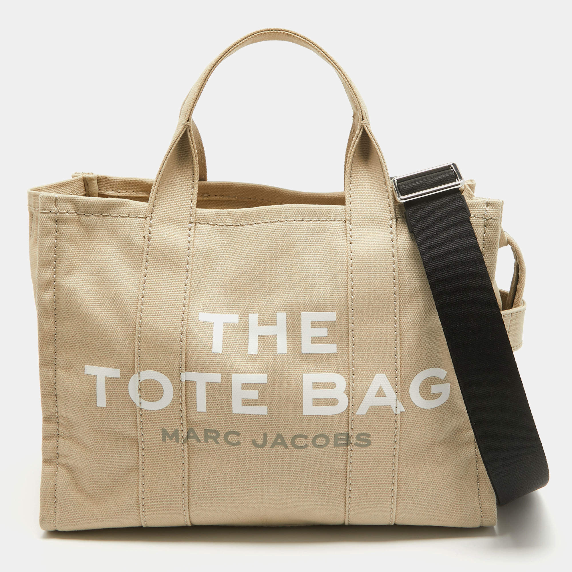 Pre Owned Marc Jacobs Beige Canvas Medium The Tote Bag