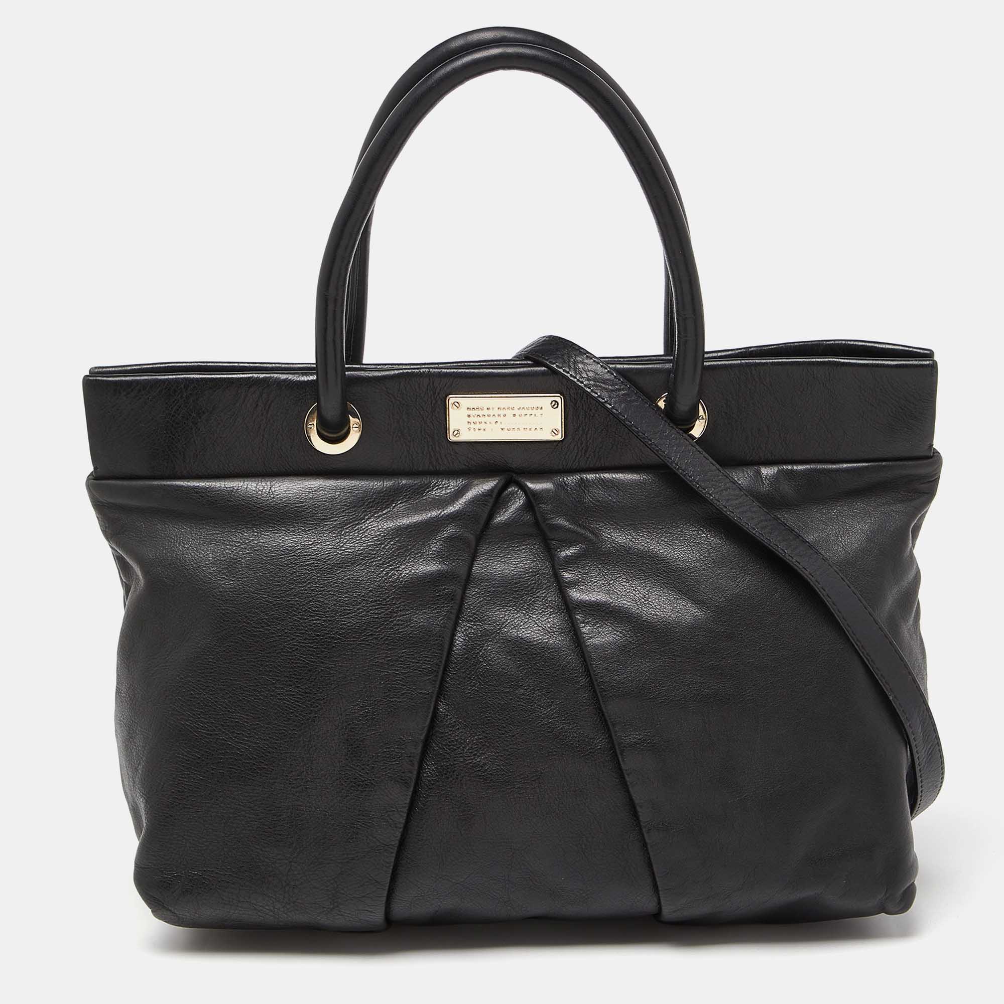 Pre Owned Marc by Marc Jacobs Black Leather Marchive Tote