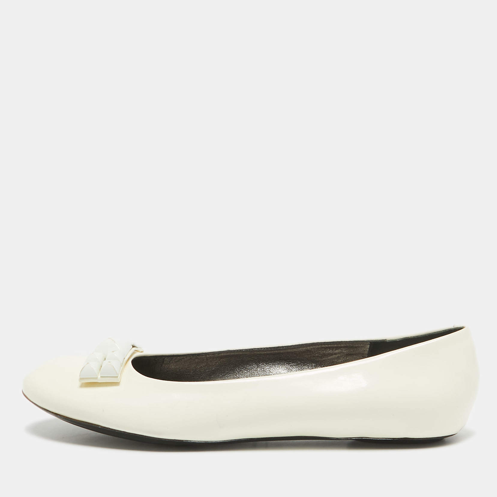 Marc Jacobs White Patent Leather Ballet Flats Size 37