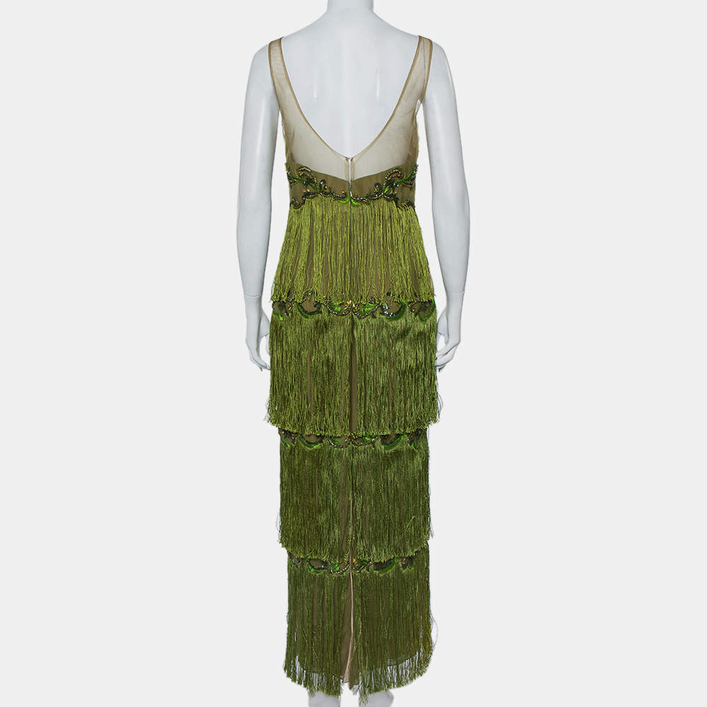 Marchesa notte fringe fashion dress