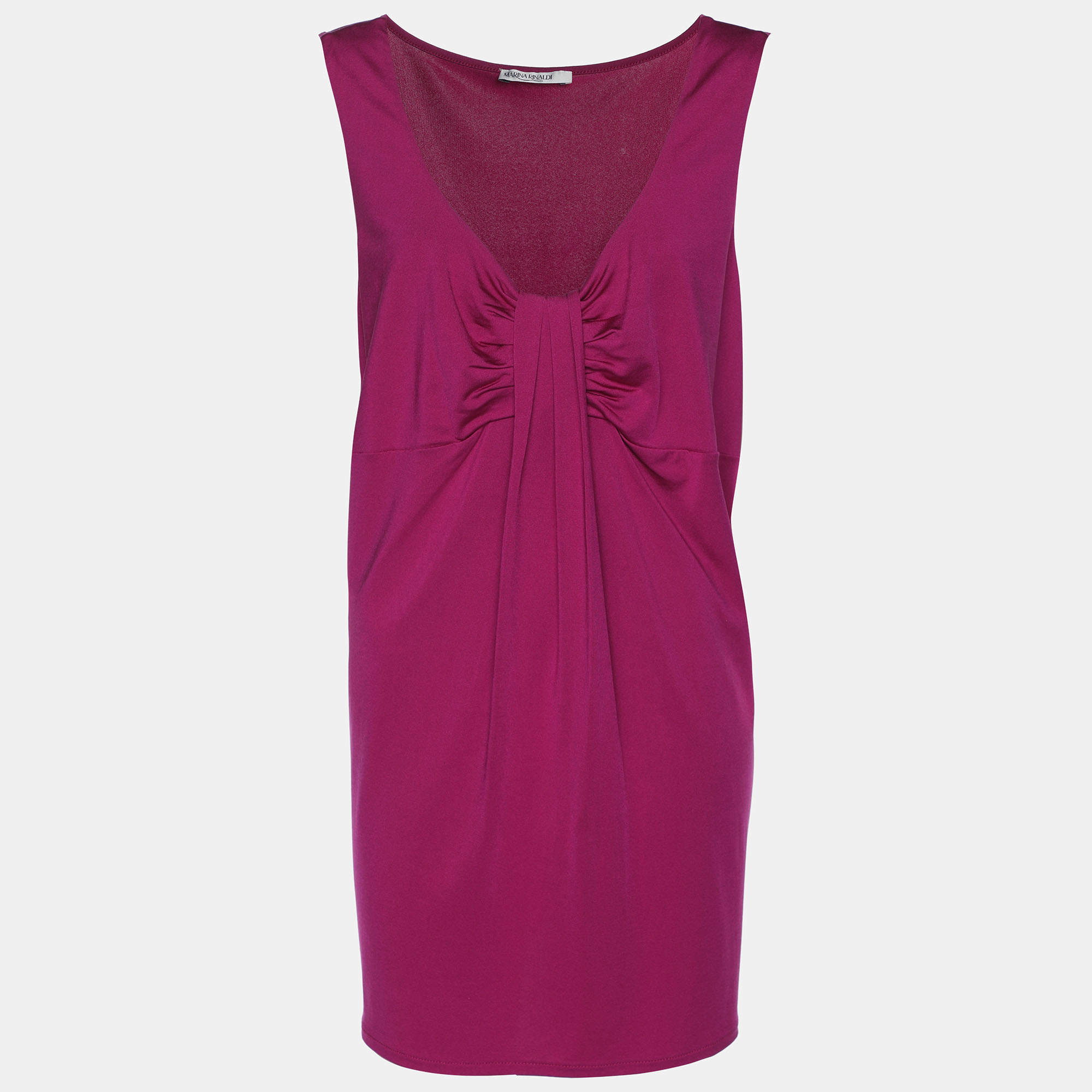 Pre Owned توب جيرسي مارينا رينالدي بنفسجي مجمع من الأمام مقاس كبير