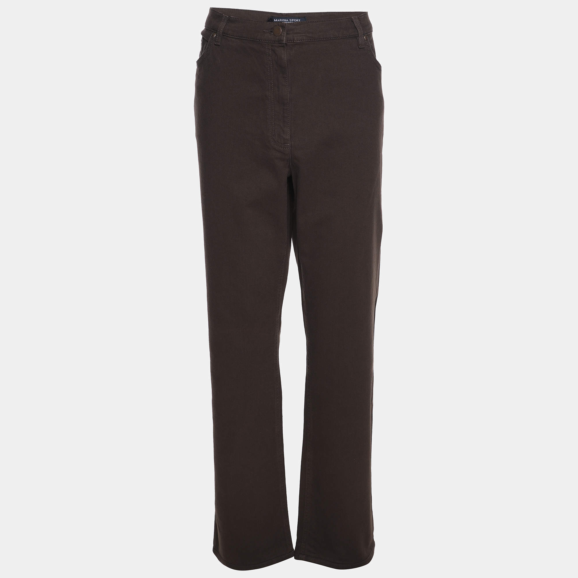 Pre Owned Marina Sport by Marina Rinaldi Brown Denim Jeans L