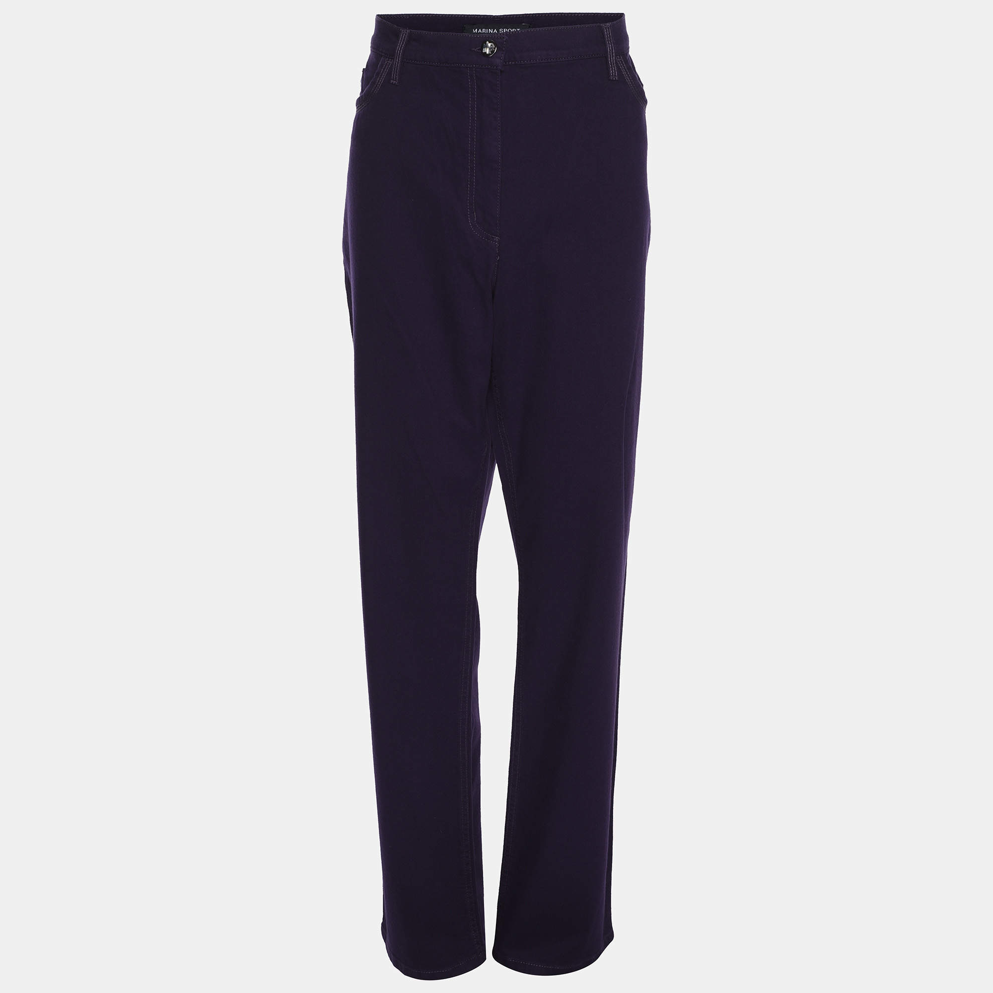 Pre Owned Marina Sport by Marina Rinaldi Purple Denim Jeans L