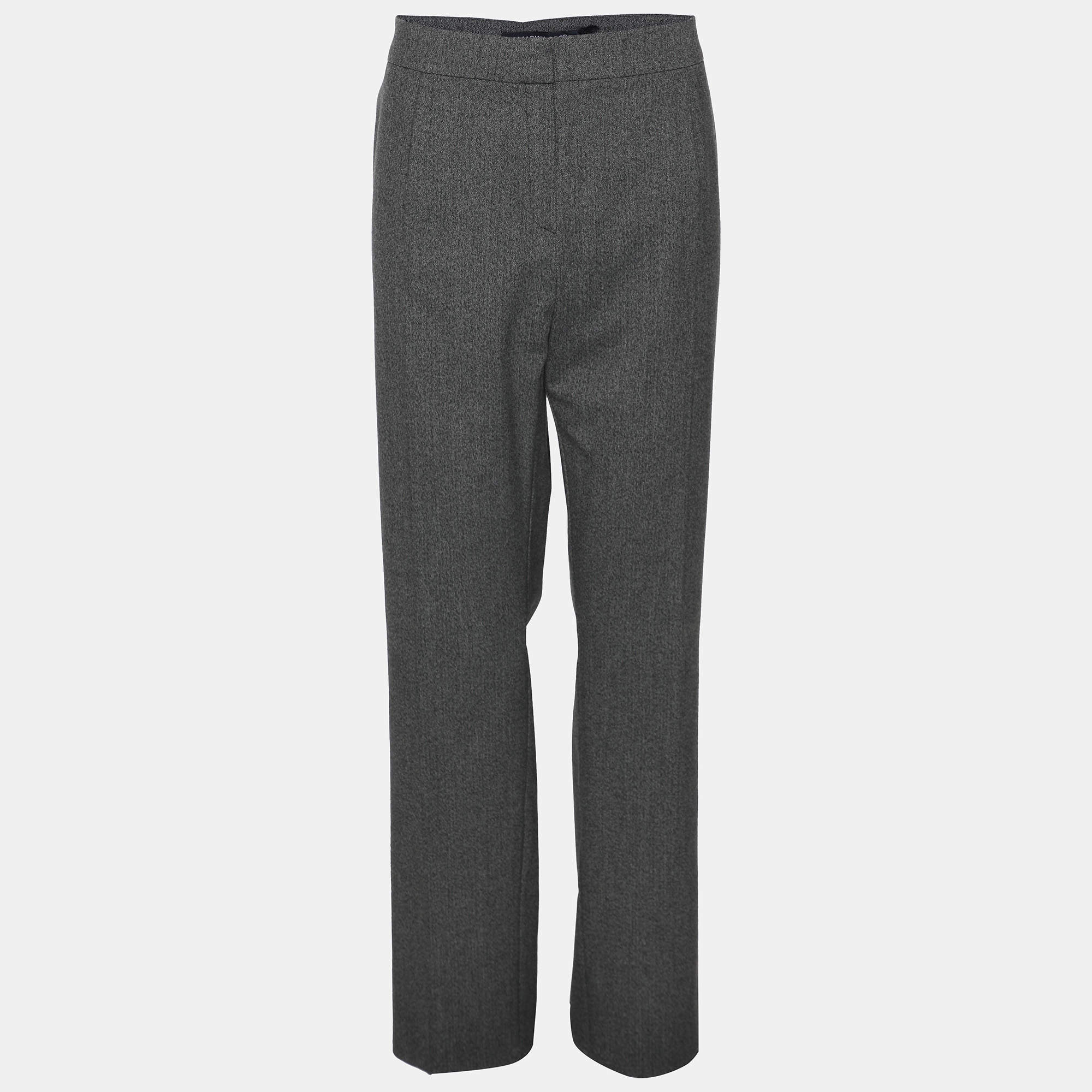 مملوكة مسبقًا Marina Sport by Marina Rinaldi Grey Wool Blend Trousers L