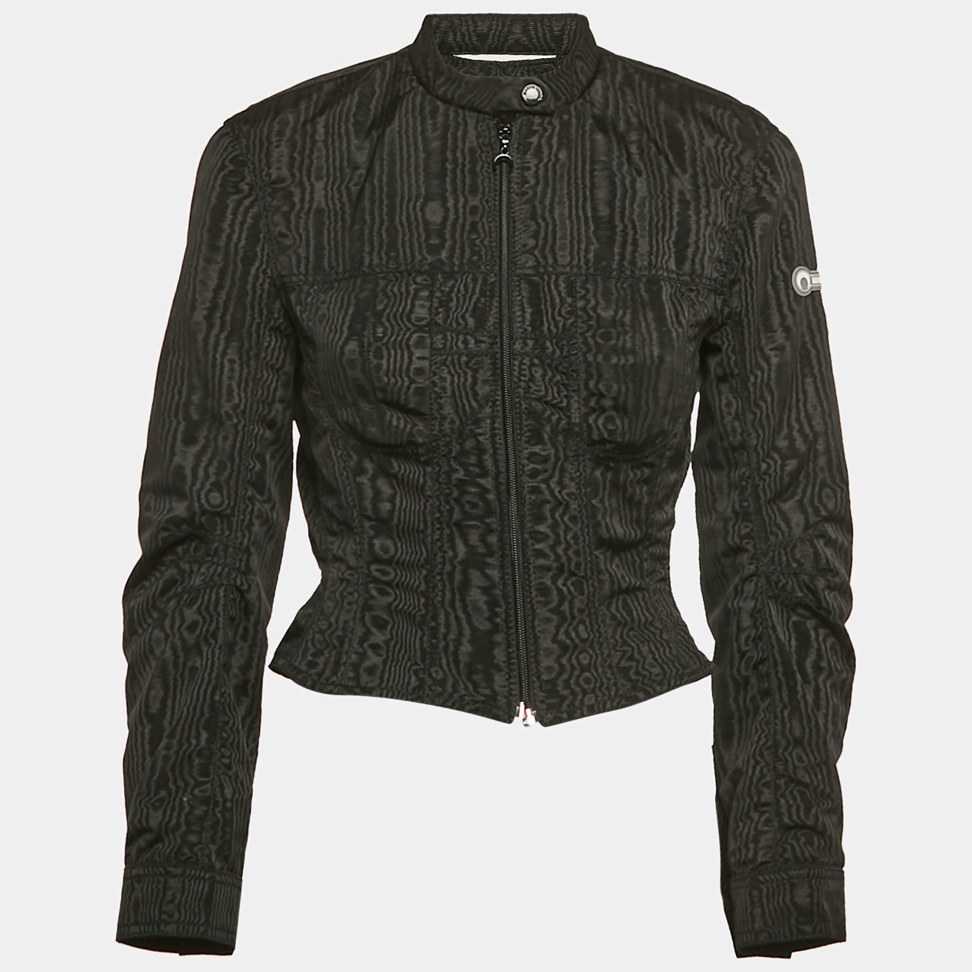 Pre Owned Marine Serre Black Synthetic Zip-Up Jacket S