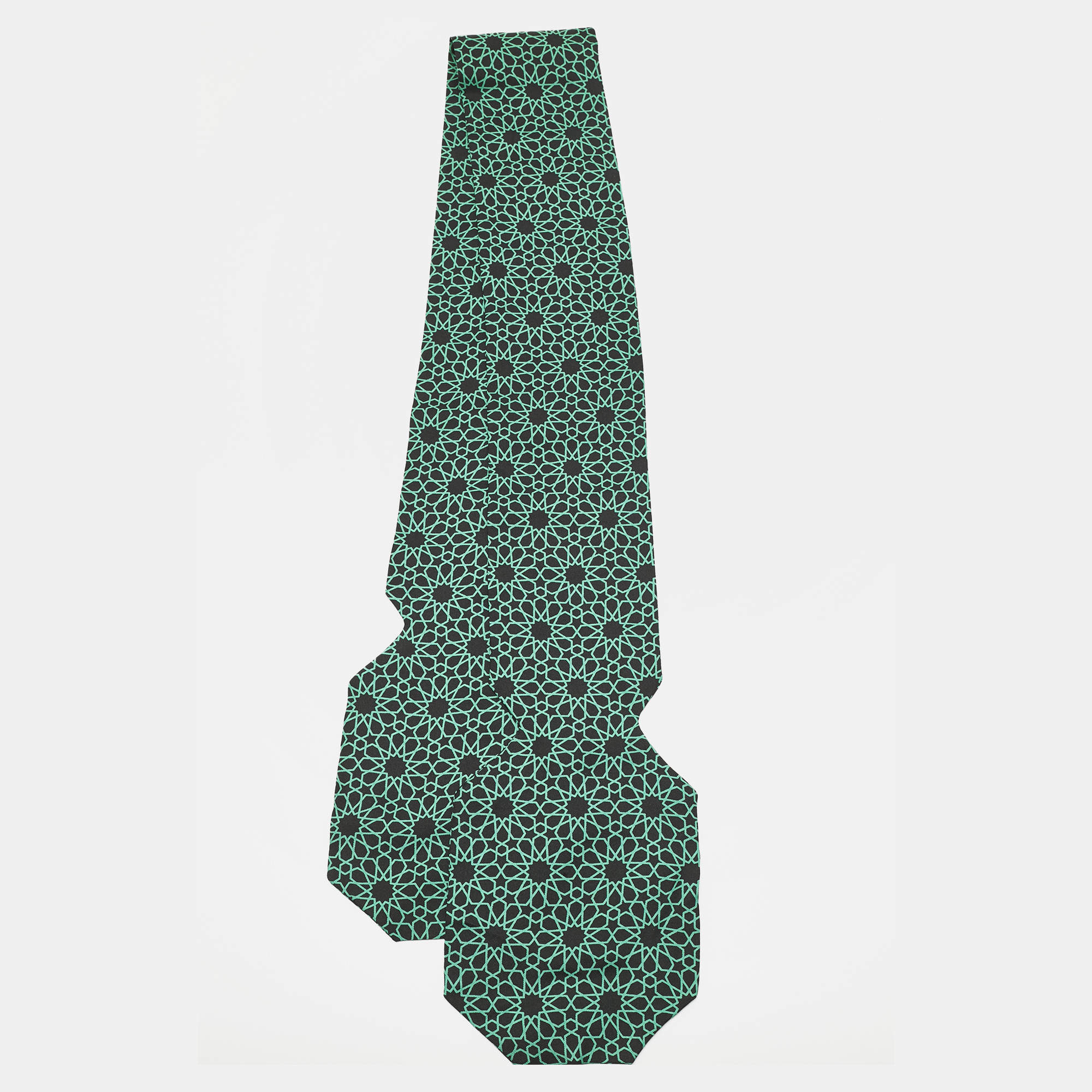 Pre Owned Marni Green Printed Silk Tie 