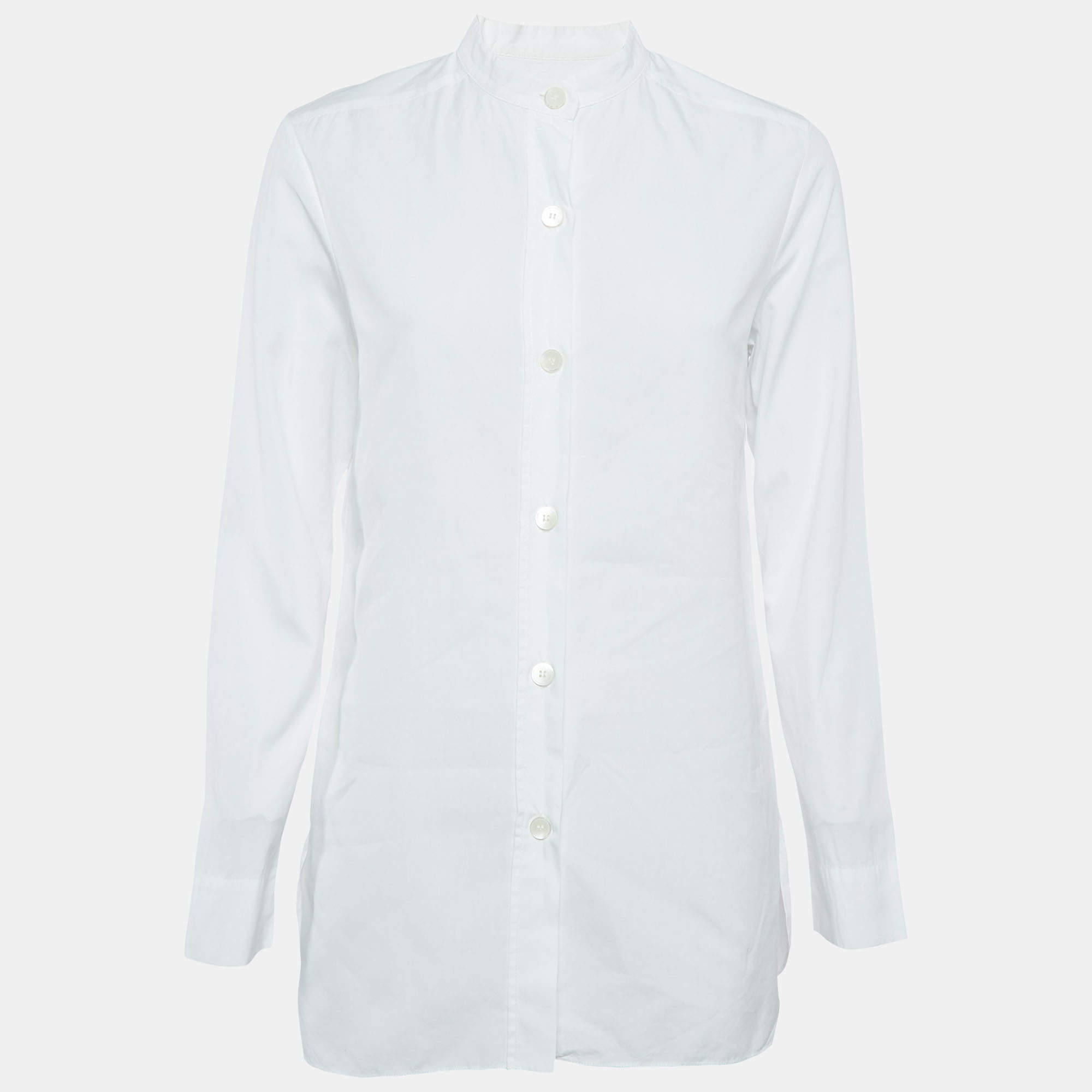 Pre Owned Marni White Cotton Button Front Blouse S